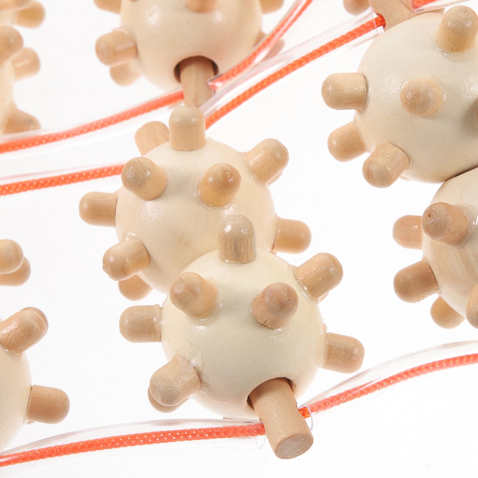 Massaggiatore Portatile a Rulli per Schiena in Legno Manuale | Casa e Yoga, in Plastica, Aiuta a Rilassare i Muscoli e Favorire la Circolazione