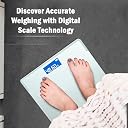 Pivalo Digital Weighing Scale for Body Weight Portable with Strain Gauge Sensor & Blue Backlight LCD Display (White, 1 Year Warranty, 180 Kg Max. Capacity) gallery image