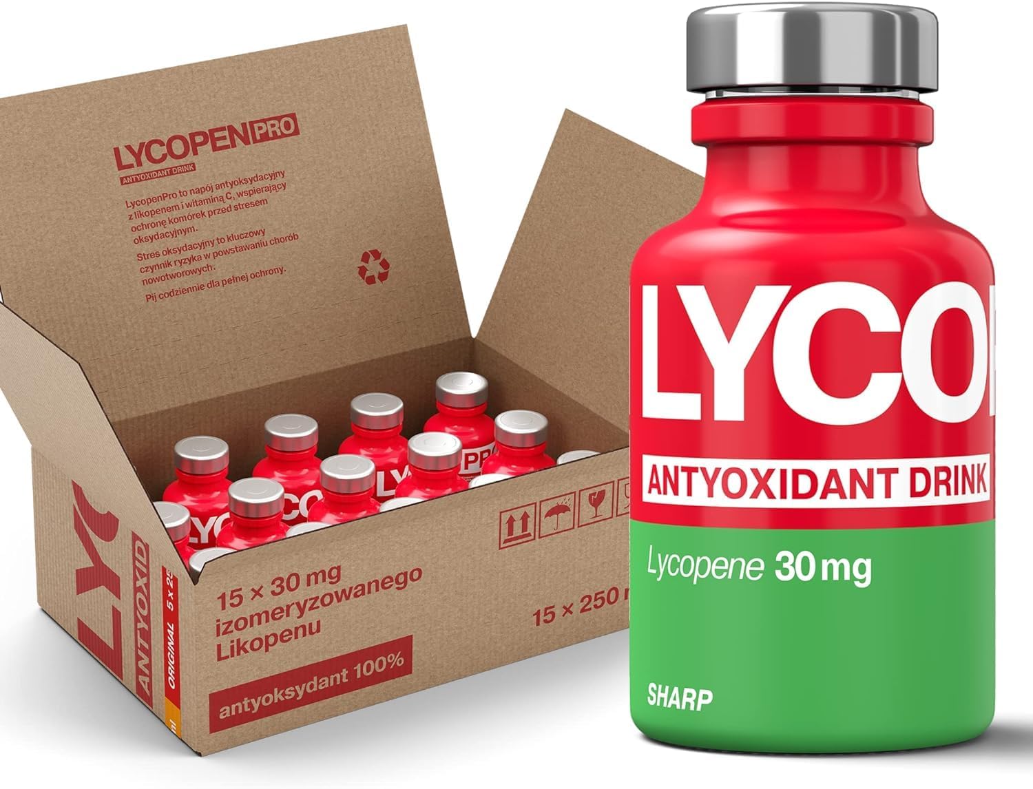 LycopenPRO Lycopene Drink Set 15x250 ml, 30 mg Natural Lycopene in Each Bottle… Amazon.co.uk