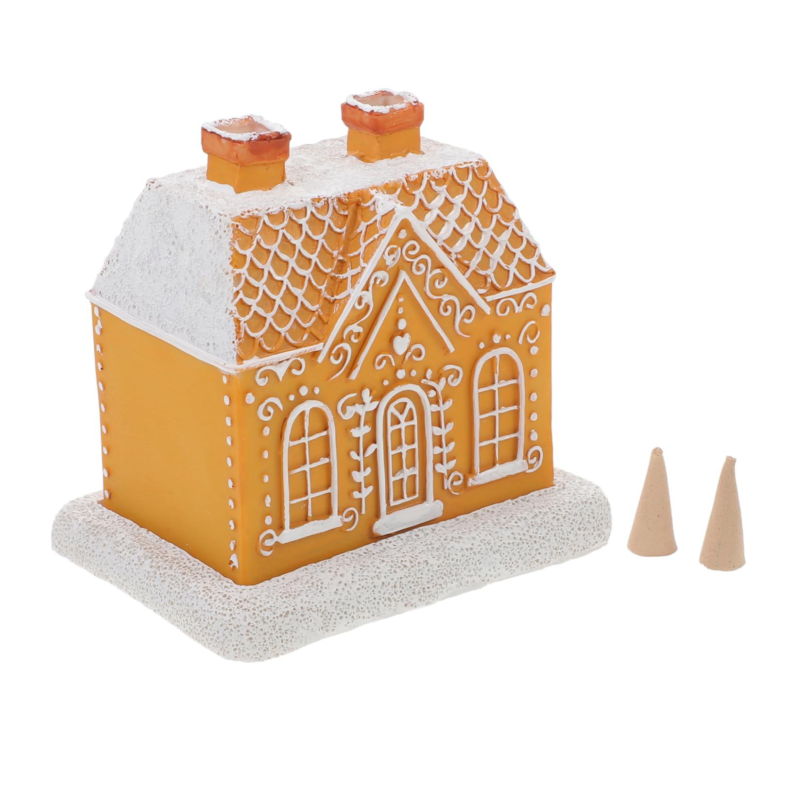 Porta Incenso a Cono Casetta Pan di Spezie in Resina 1 Pezzo | Stile Cavo Creativo, Design Classico Artistico, per Ambienti Domestici e Idea Regalo per Amici