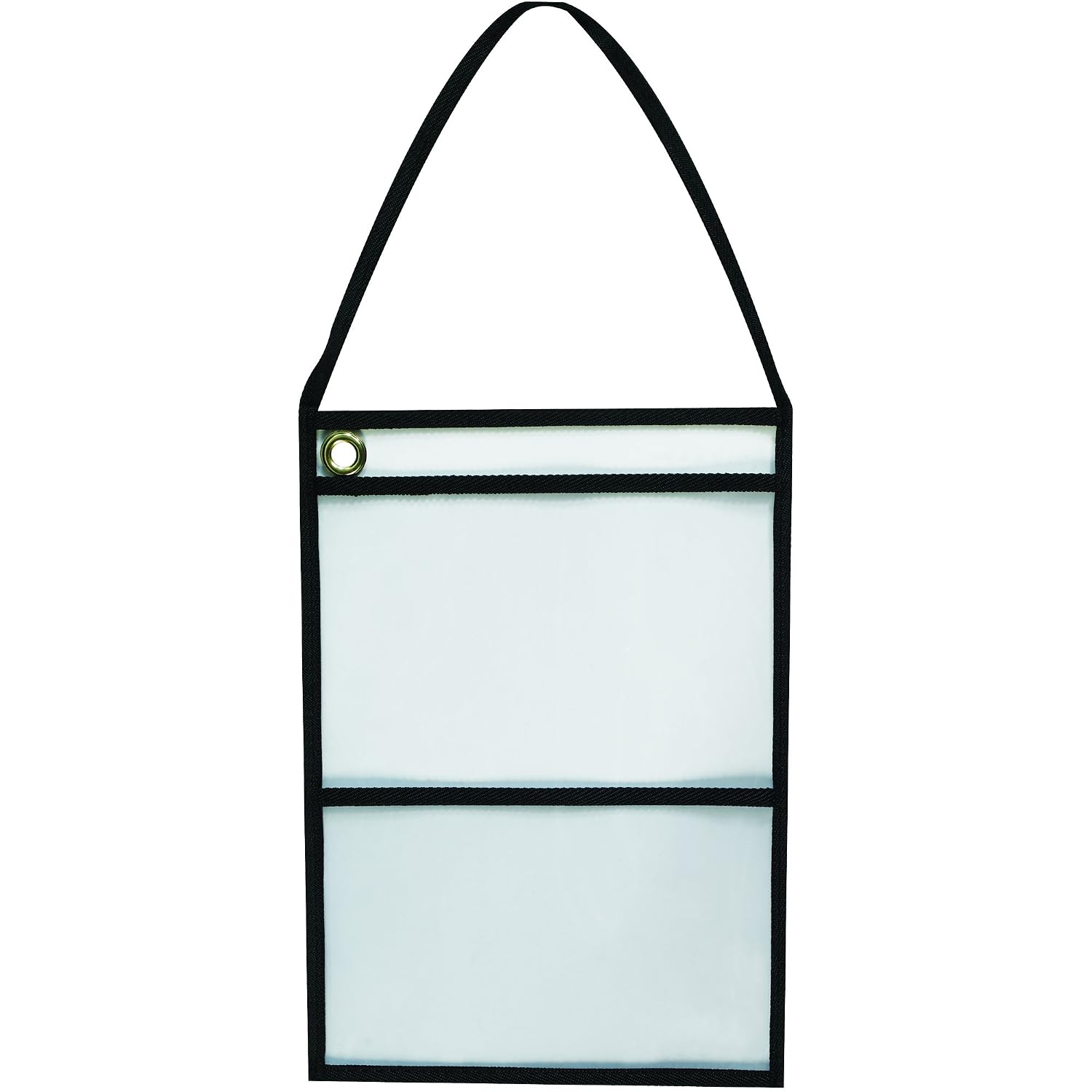 BOX USA Gusseted Job Ticket Holders, 9 x 12 x 1", Black and Clear, Reusable Vinyl Dry Erase, 1" Depth, Hook and Loop Closure, Use to Protect and Store Documents in the Office and Warehouse, Case of 15