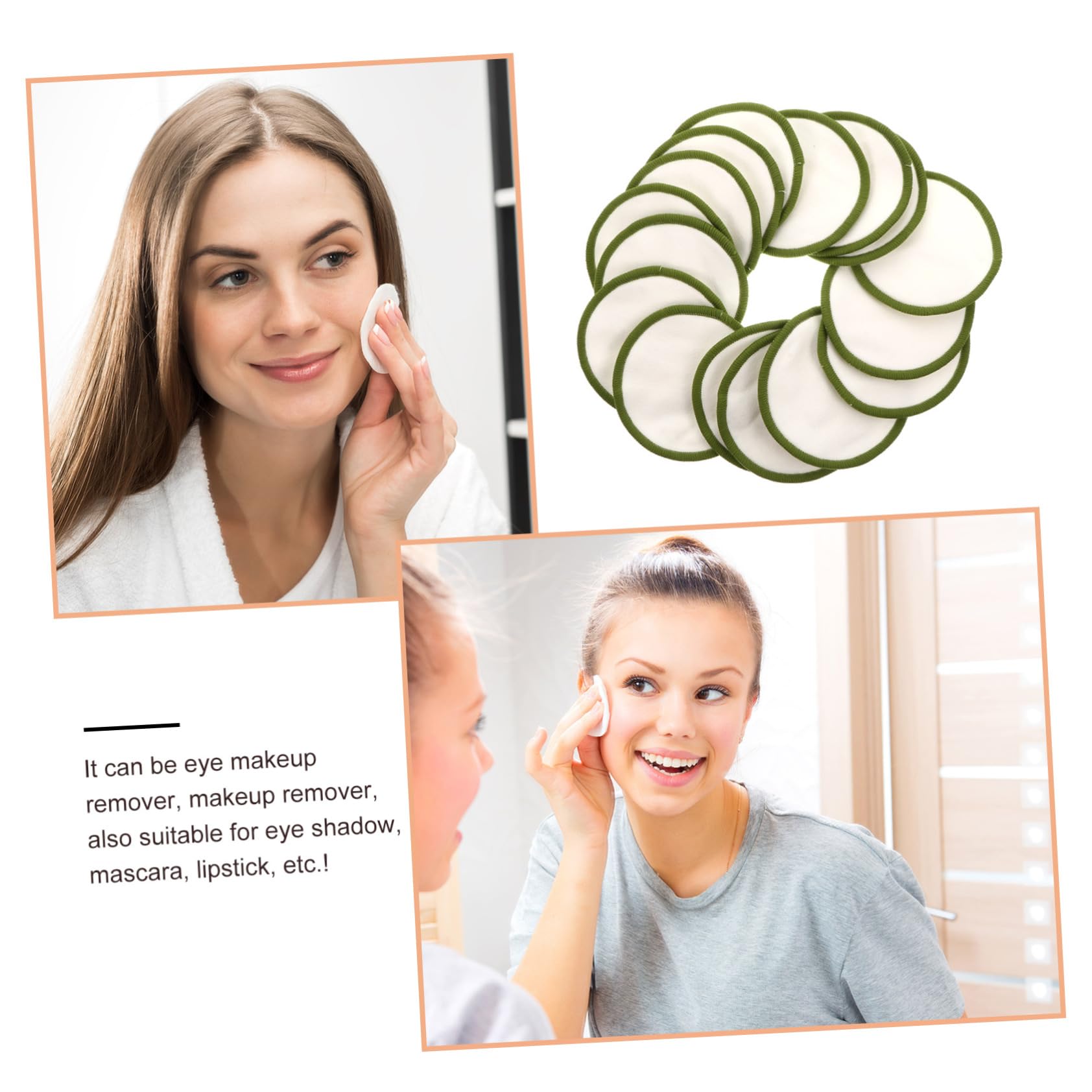 Dischetti Struccanti Riutilizzabili Set 18 Pezzi in Fibra di Bambù | Verde, Contenitore e Sacchetto Inclusi, per Viaggio e Business Trip, per Donne e Ragazze
