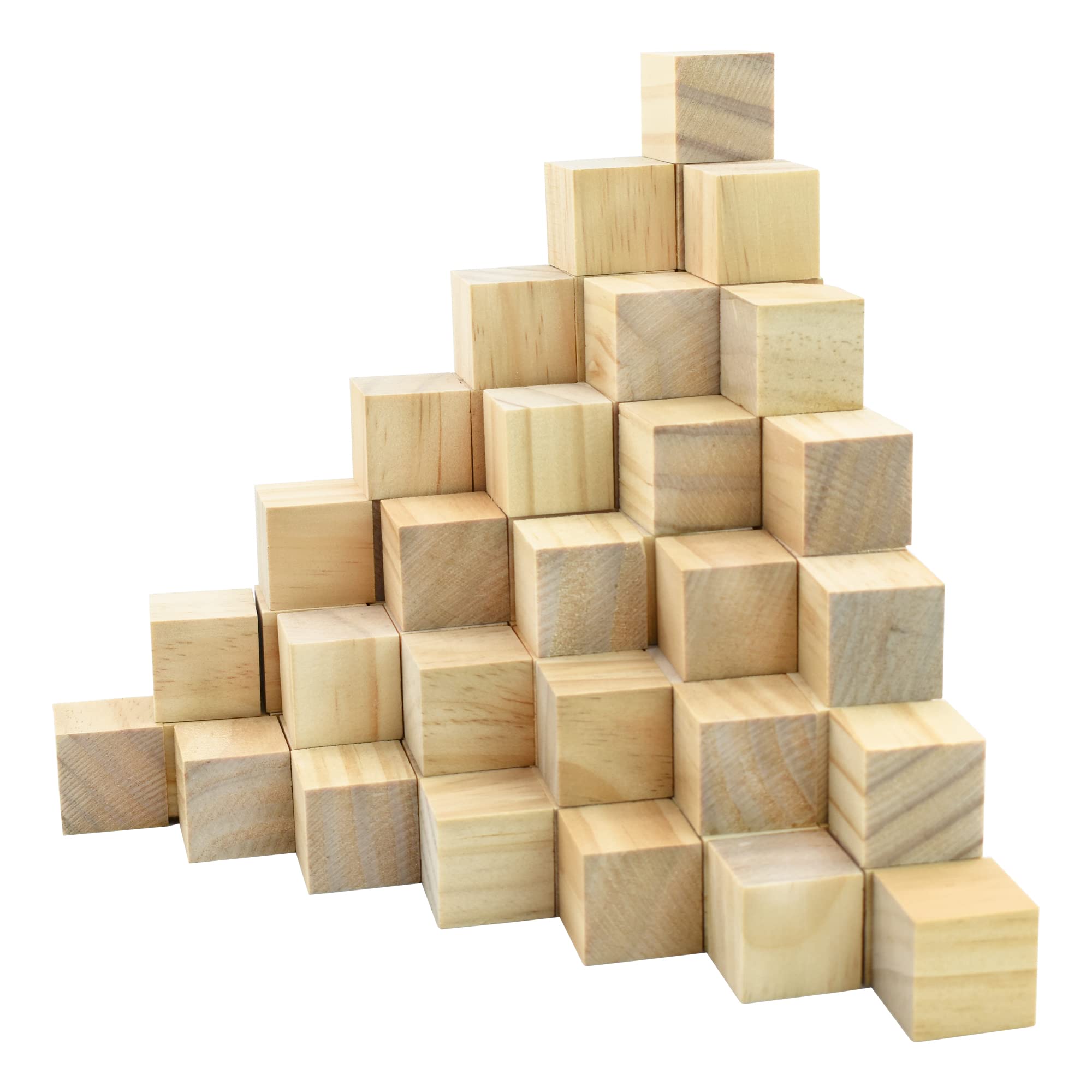 Enkrio 100pcs Unfinished Wooden Cubes 1 Inch Wood Square Blocks Small Wooden Cubes for Arts and Crafts DIY Décor DIY Projects Crafts Alphabet Blocks Number Cubes Puzzles Making (Cube)