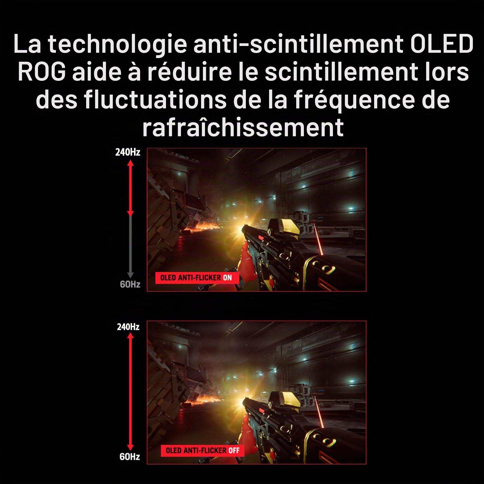 ASUS ROG Strix OLED XG27AQDMES Moniteur Gaming ― 27 Pouces (26,5 Pouces Visibles) 1440p QD-OLED, 240 Hz, 0,03 ms, capteur de proximité Neo, OLED Care Pro, ELMB, Compatible G-Sync