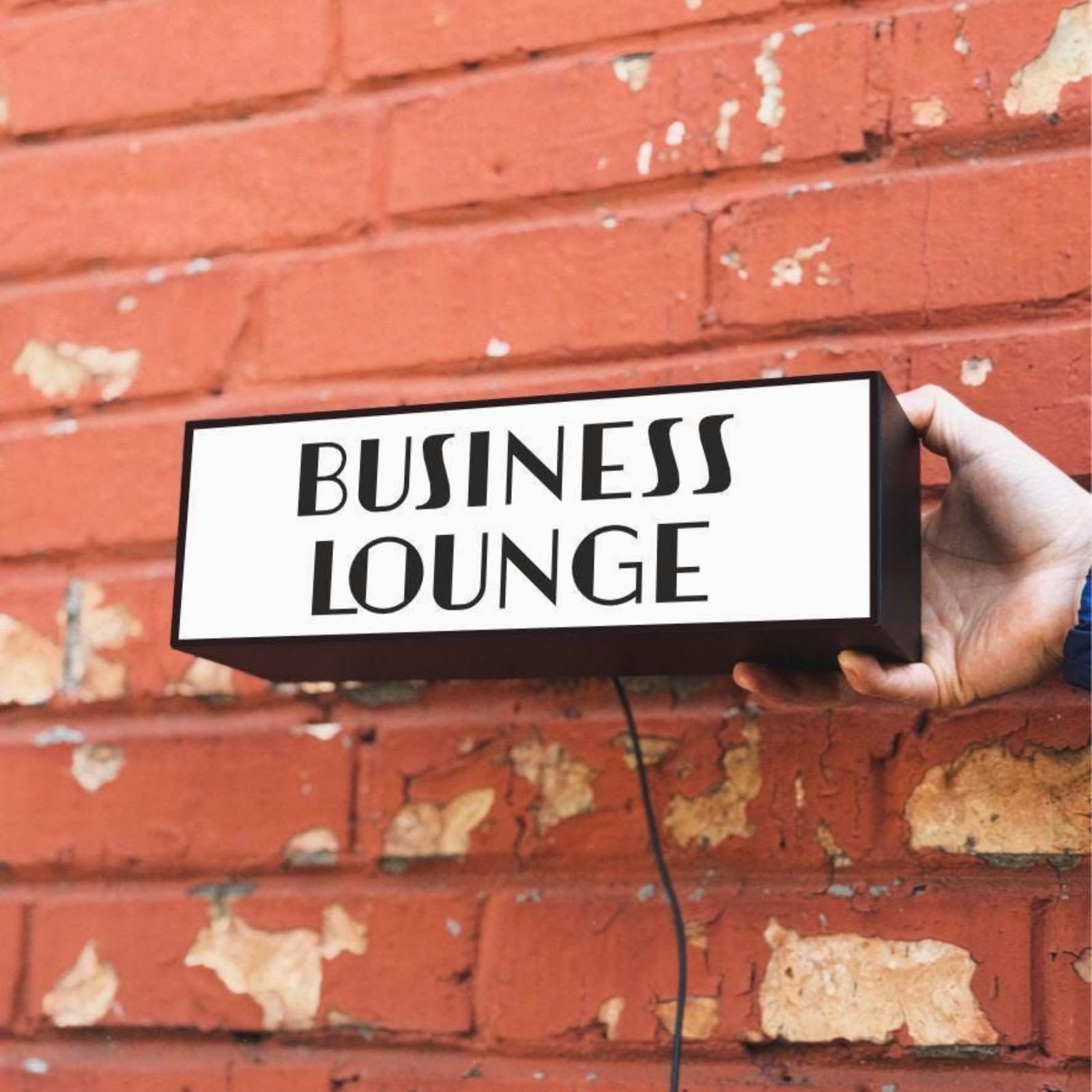 Business Lounge Neon LED RGB Box Luminoso Regolabile Montabile a Parete Pulsante Decorazione Parete per Cinema Biblioteche Caffè Casa Aziende Bar Studio Alimentato USB