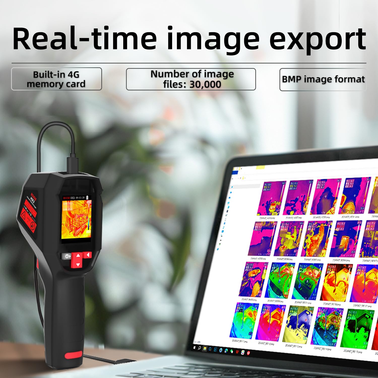 BSIDE Termocamera 240×240 Risoluzione 15 tavolozze di colori Termocamera a infrarossi -4°F a 1022°F 25Hz Imager termico portatile ricaricabile con puntatore laser 50°FOV per ispezione domestica HVAC