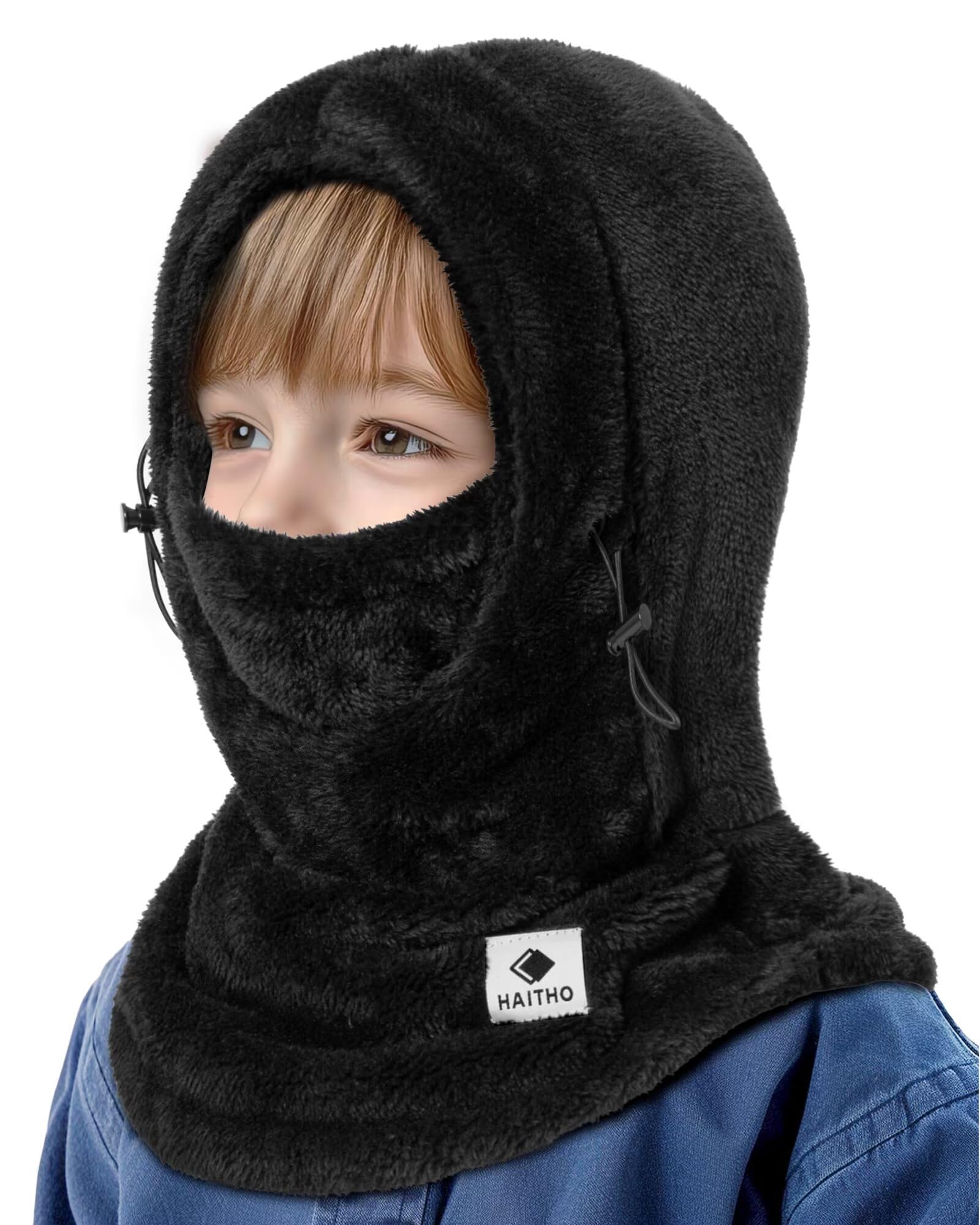 Kids Ski Mask Balaclava for Boys Girls, 2 Size Fleece Winter Face