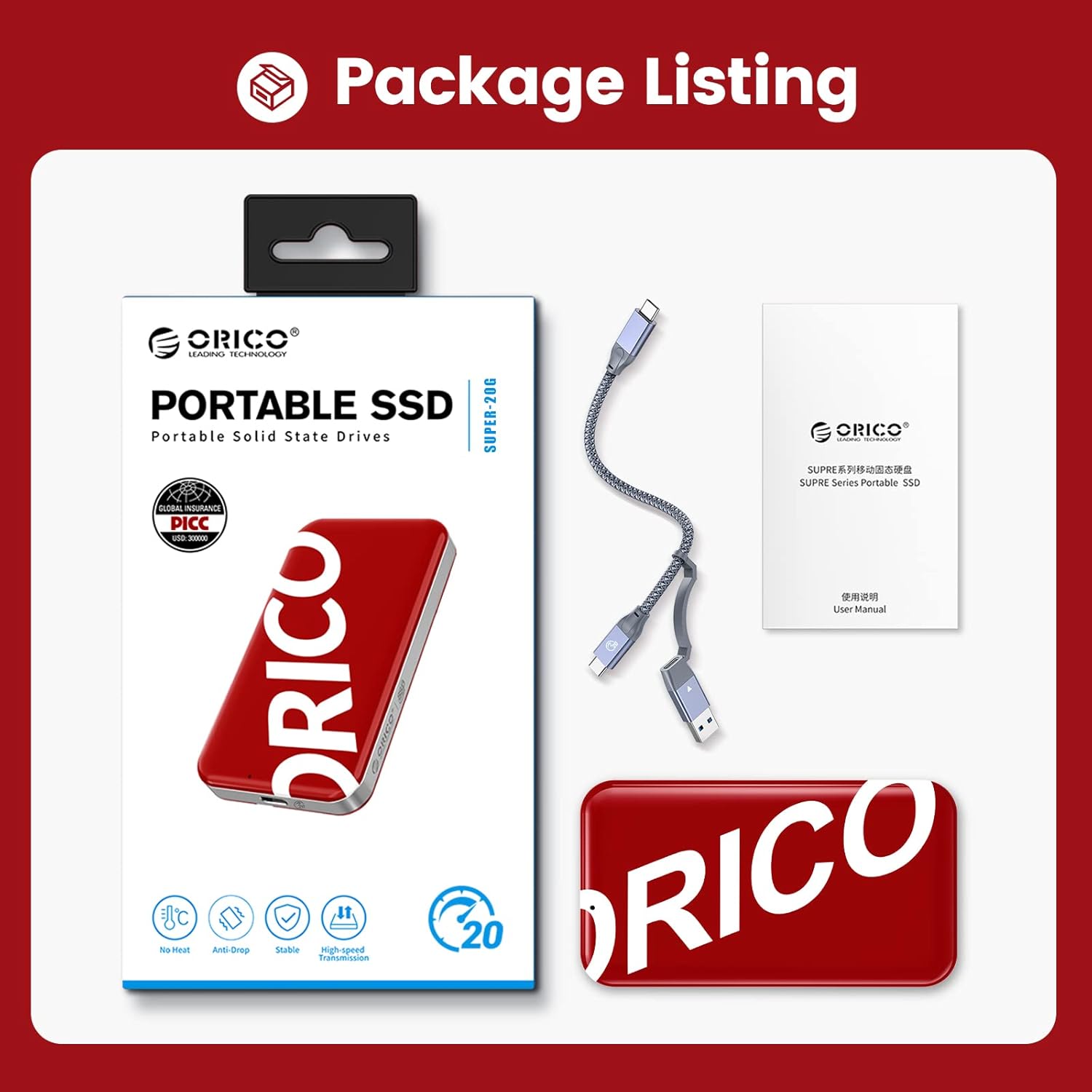 ORICO PSSD Package Contents