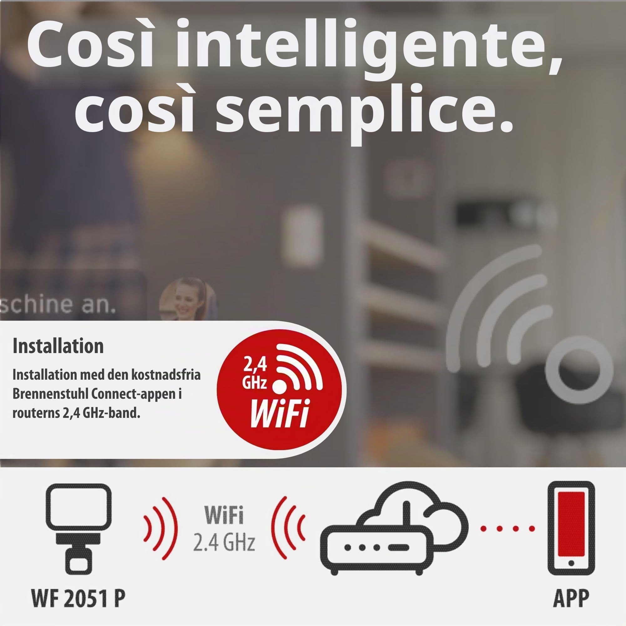 Brennenstuhl Faretto LED WiFi WF 2051 P 2800 lm, PIR, IP54