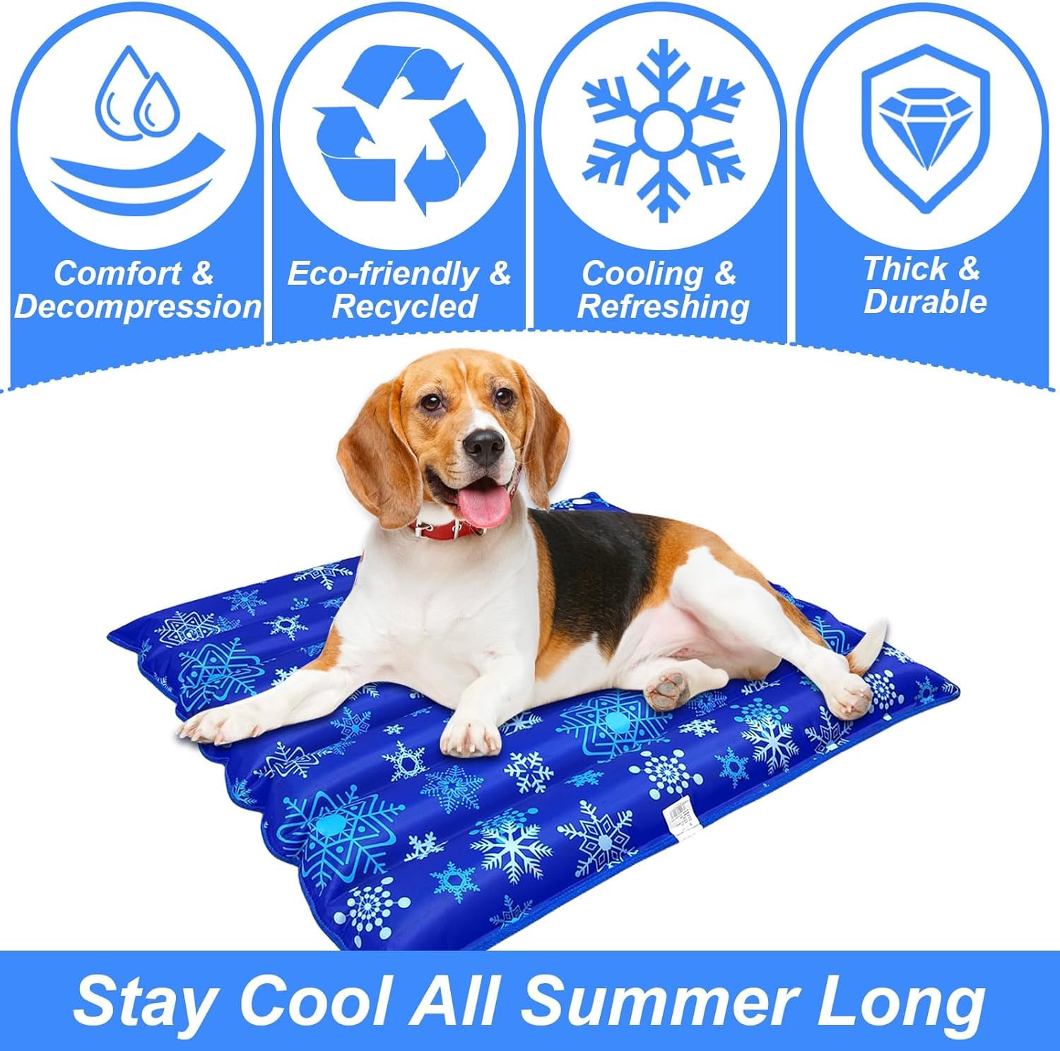 Tappeto Refrigerante Cane,Lettino Cane Estivo,Tappetino rinfrescante per Cani e Gatti,antigraffio, durevole.per Cani, Gatti, Animali Domestici, Umano