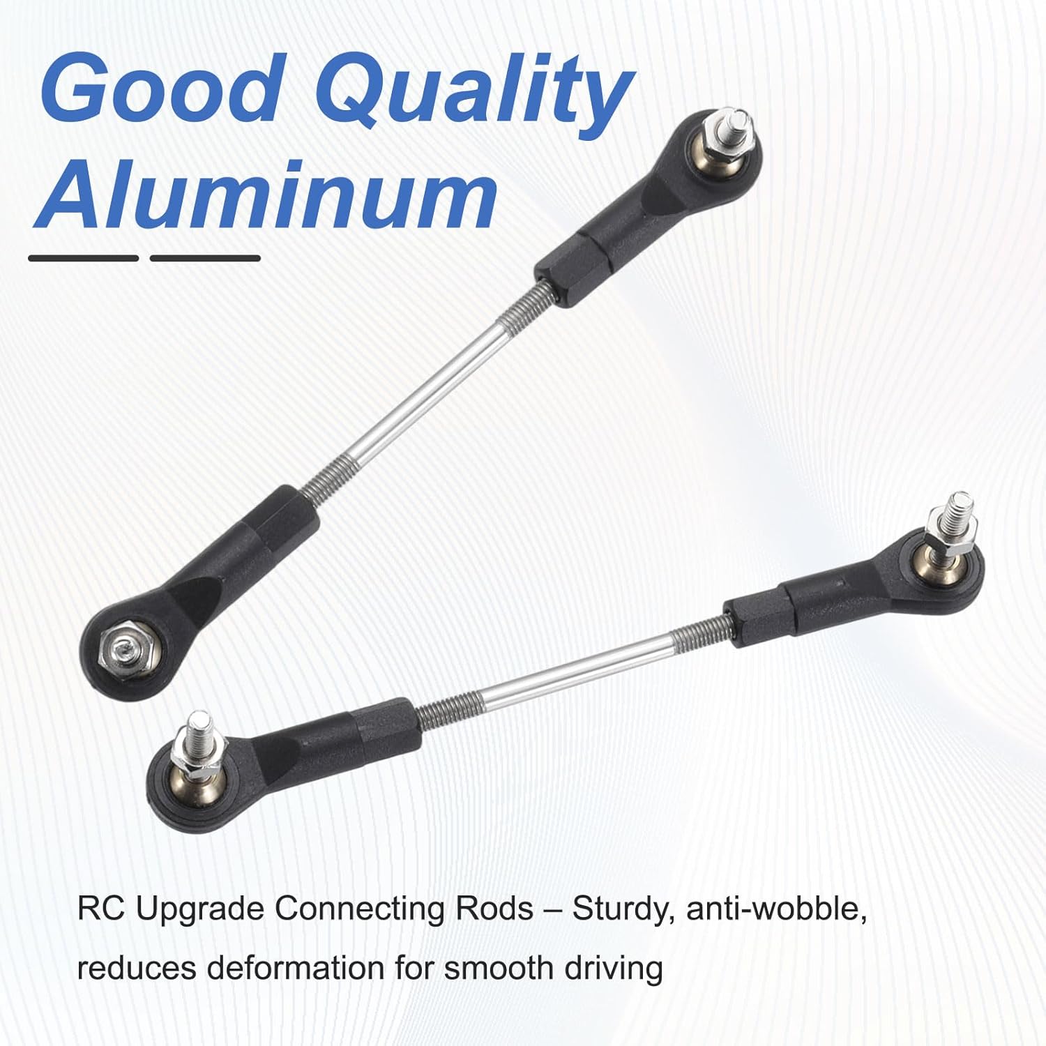 MECCANIXITY 2Pcs Adjustable Turnbuckles Camber Link, 64-74mm Turnbuckle Rod Steering Servo Linkage with M3 Ball Head Rod Ends for RC Car Replace Parts