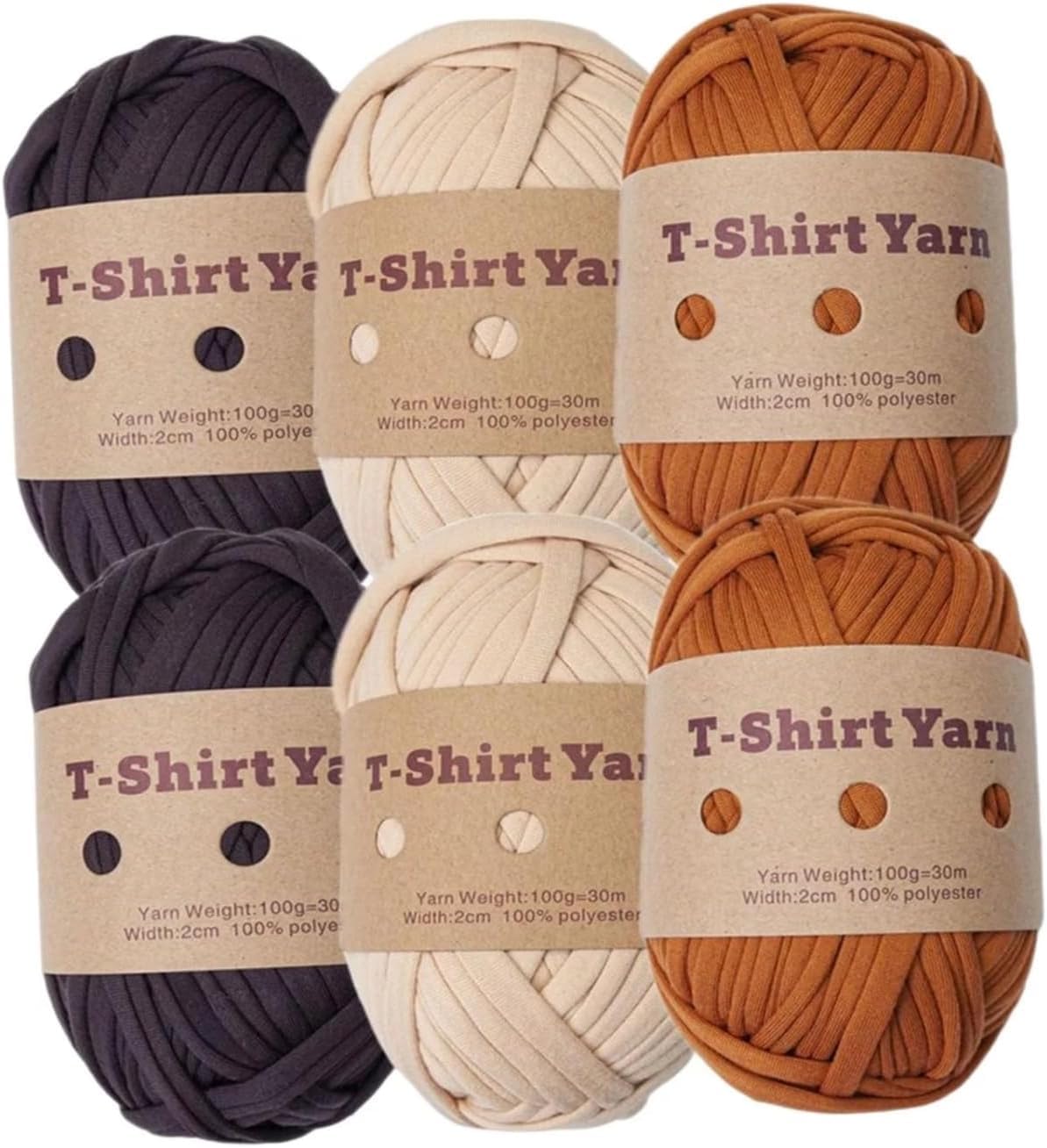 Fil T-shirt élastique anti-fatigue pour crocheter de gros sacs et coussins sans douleur