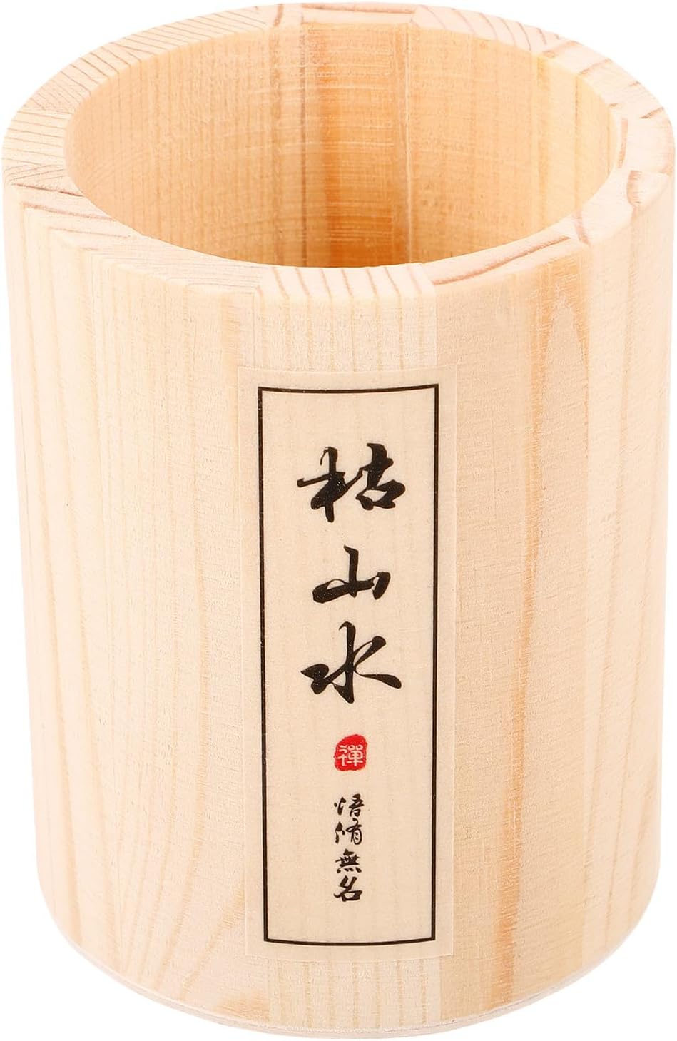 Zen Garden Rakes Holder Wood Bucket for Small Tools with Wooden Tool Stand, Mini Zen Sand Garden Accessory for Desktop Meditation and Office Organization