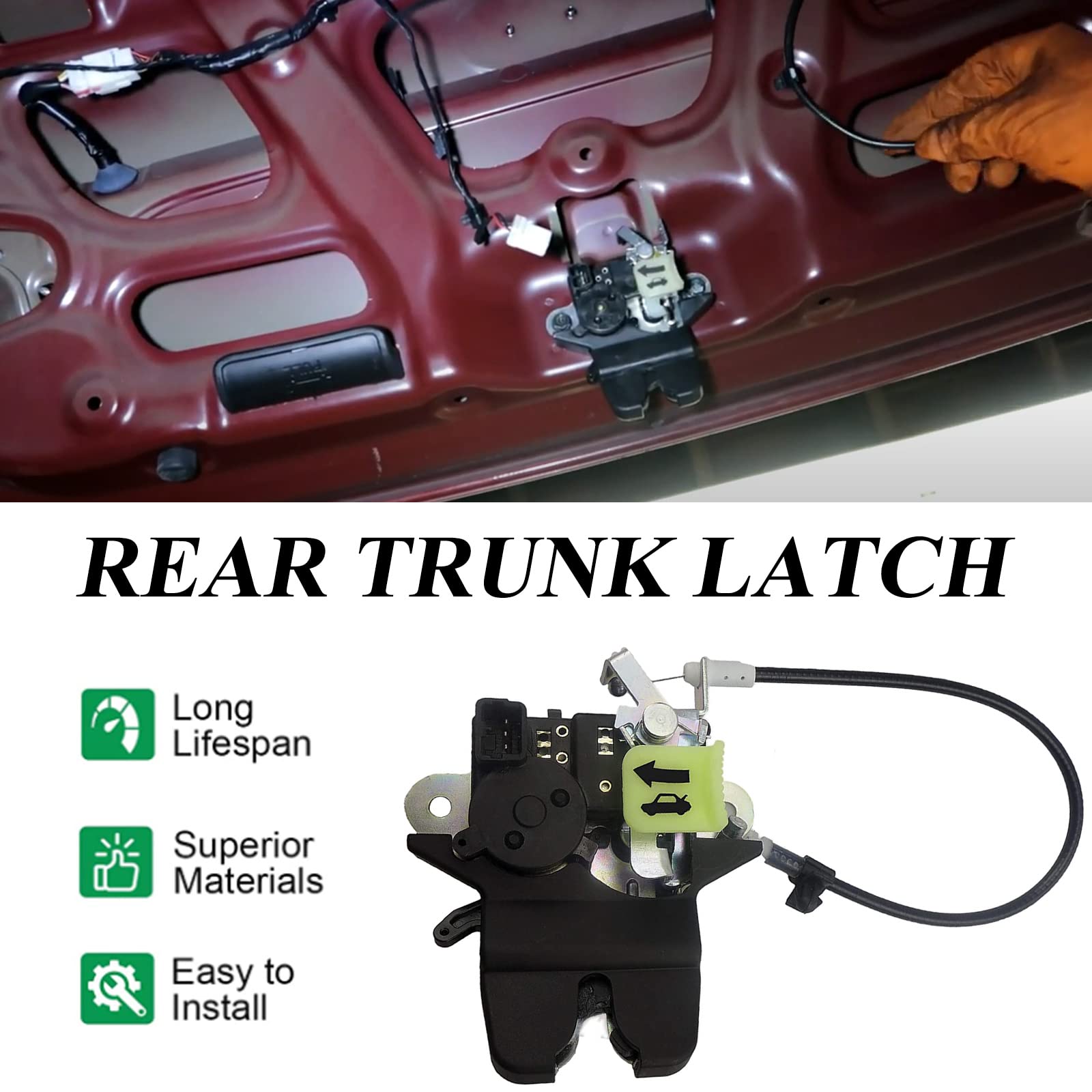GLILAR Maletero Tapa Cerradura Compatible Con Hyundai Para Sonata 2011 2012 2013 2014 Actuador De Bloqueo Del Maletero Liberación Del Pestillo Bloqueo De La Puerta Trasera Del Maletero 81230-3Q000