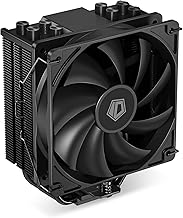 ID-COOLING Enfriador de CPU SE-214-XT negro con diseño totalmente negro, 4 tubos de calor de contacto directo, ventilador PWM de 4.724 in, sin interferencias con RAM, TDP 180W, funciona con enchufes