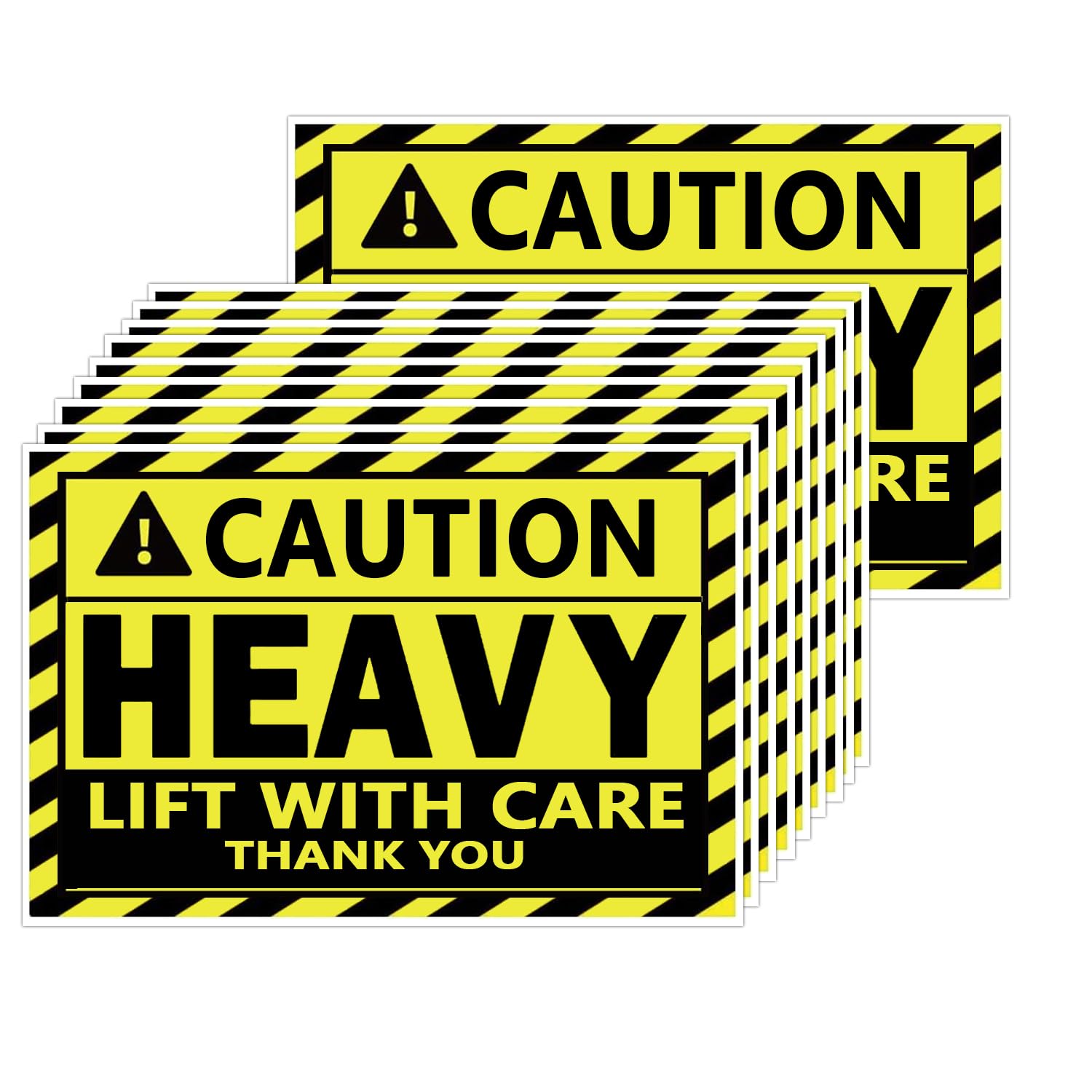 Caution Heavy Sticker,4x6inch Larger Heavy Handle with Care Warning Sign Yellow Heavy Special Handling Warehouse Pallet Labels for Shipping and Packing ?100 Pcs?