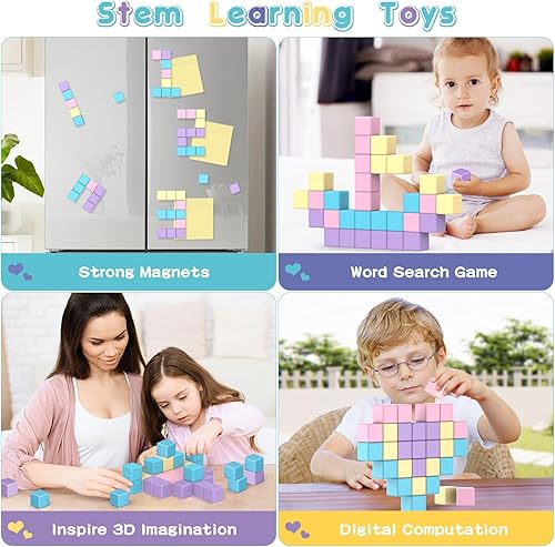 Miniatura 5 de Bloques de construcción magnéticos, juguetes para niños y niñas de 2 a 4, 3 a 5, 4 a 8 años, bloques magnéticos macarrones, juguetes sensoriales,