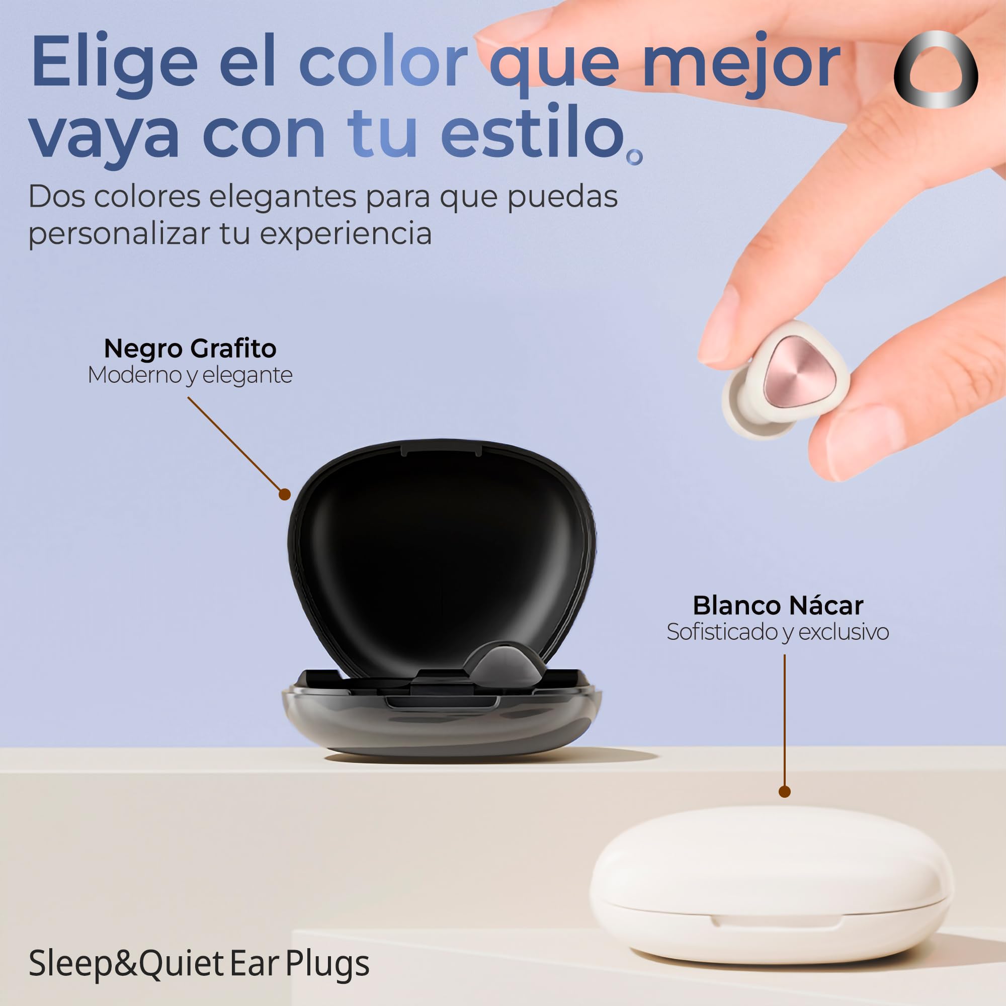 Nexus® Sleep&Quiet Tapones Oídos Ruido Dormir de Lado. Reducción de Ruido 28dB, Silicona Reutilizable, 4 Tallas (XS-L) Concentración, Insomnio y Viajes. Cero Presión AntiRonquidos.