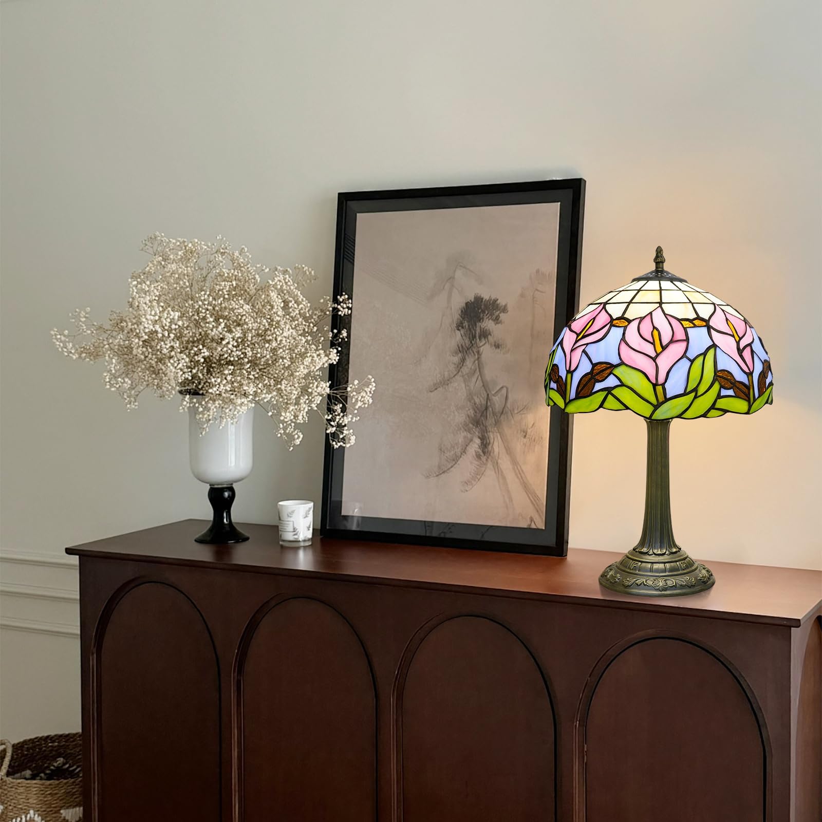Große Pilz Tiffany Lampe Aus Handgefertigtem Buntglas Im Gemütlichen Dorf Stil Dekorative Tisch Und Nachtlampe Für Schlafzimmer Bett Wohnzimmer Büro Sowie Küche Stilvolle Weihnachtslampe Und Originell