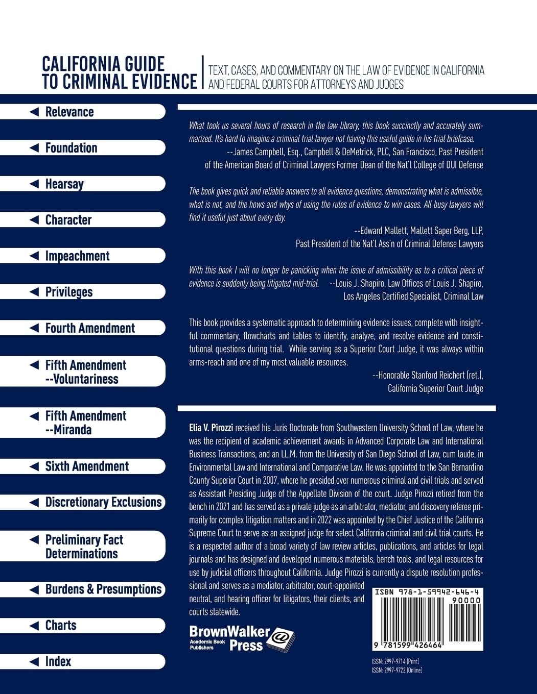 California Guide to Criminal Evidence 2024-25 (8th edition): Text, Cases, and Commentary on the Law of Evidence in California and Federal Courts for Attorneys and Judges