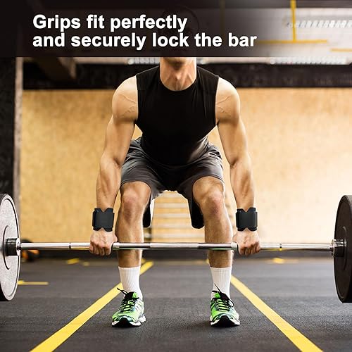 Miniatura 6 de Ganchos de elevación para levantamiento de pesas ganchos de levantamiento de pesas, correas de muñeca, soporte de agarre de mano para levantamiento