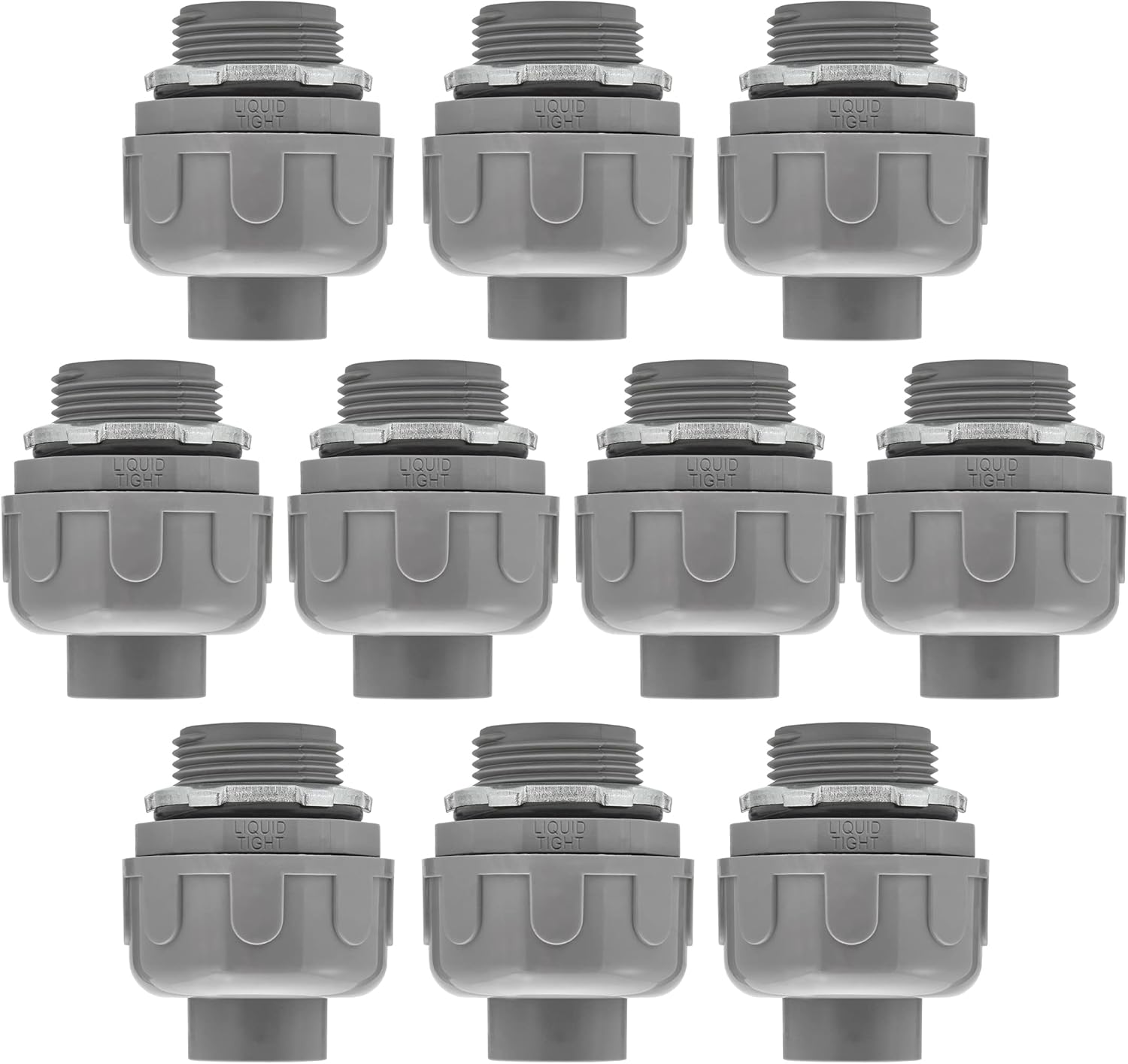 Maxxima 1 in. NPT Straight Liquid Tight Conduit Connectors, Non