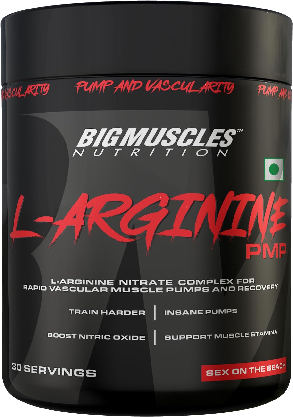 Bigmuscles Nutrition L-Arginine Pmp Powder [Sex On The Beach]|3000 Mg| Muscle Building Amino Acid| Build Strength And Endurance Faster Enhance Energy Levels Preworkout,90 Gm,1 Count,30 Servings