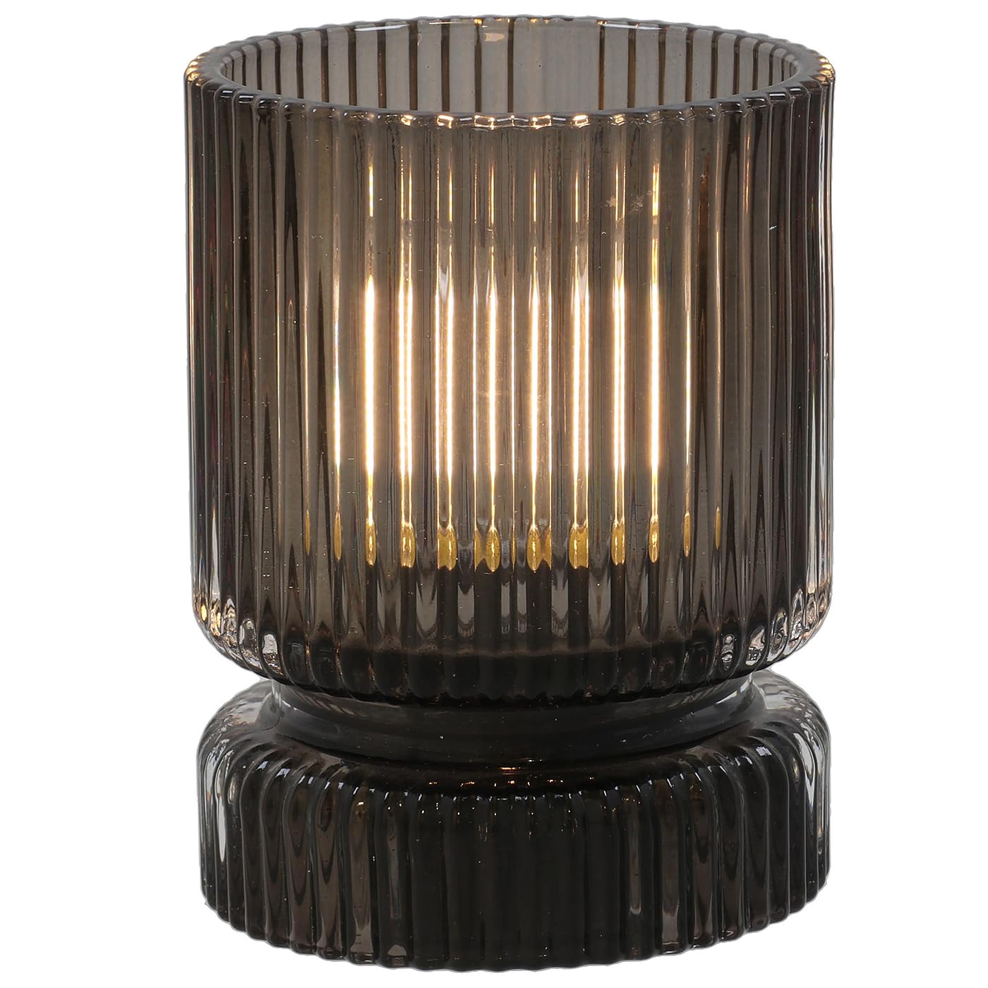 Shudehill Giftware Posh LED Lamp in Ball and Tube Designs - Small Grey - Battery Powered