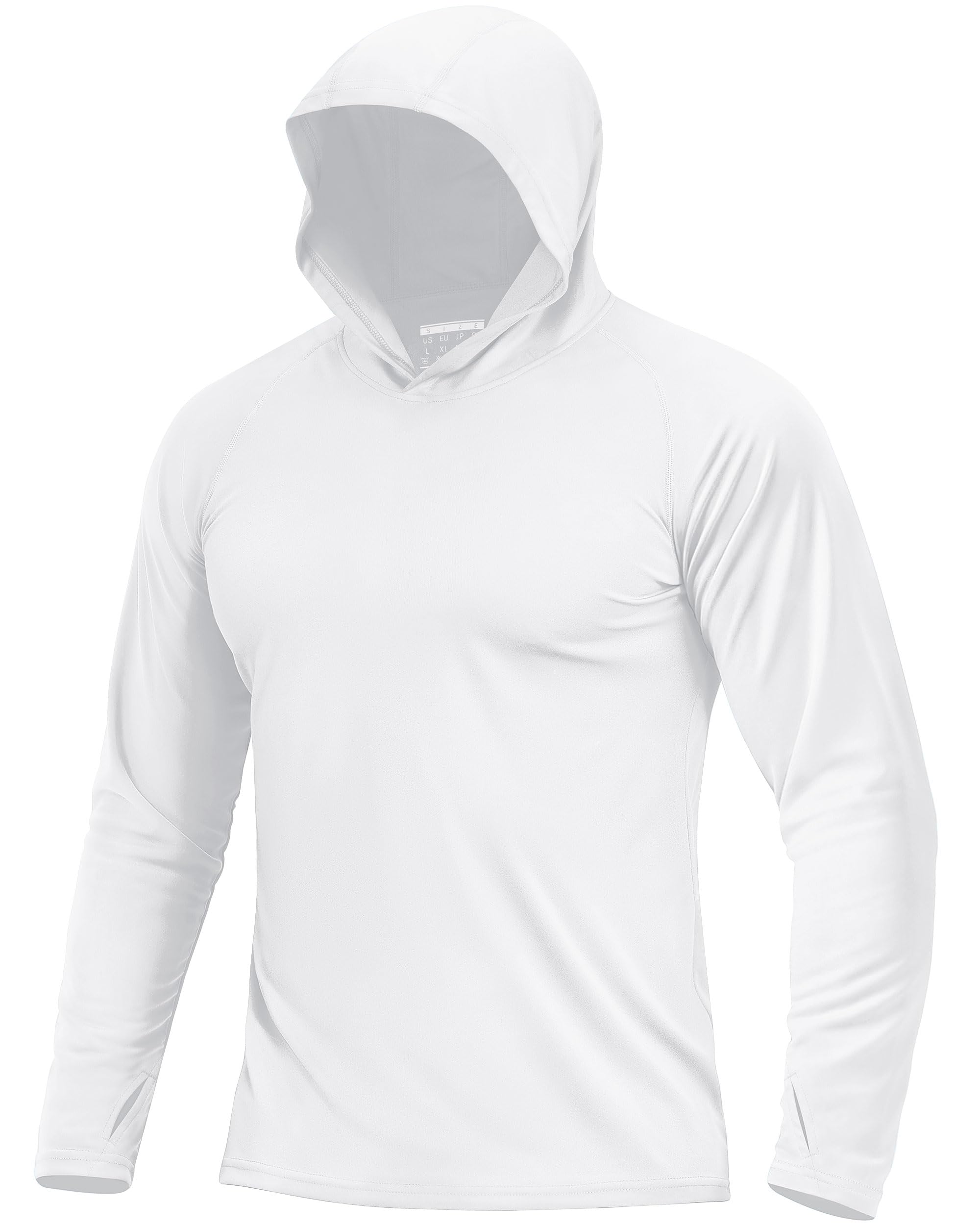 Boladeci Mens UPF 50 Sun Protection Lightweight Hoodie Shirts Long Sleeve Fishing Shirt SPF UV Hiking Swim