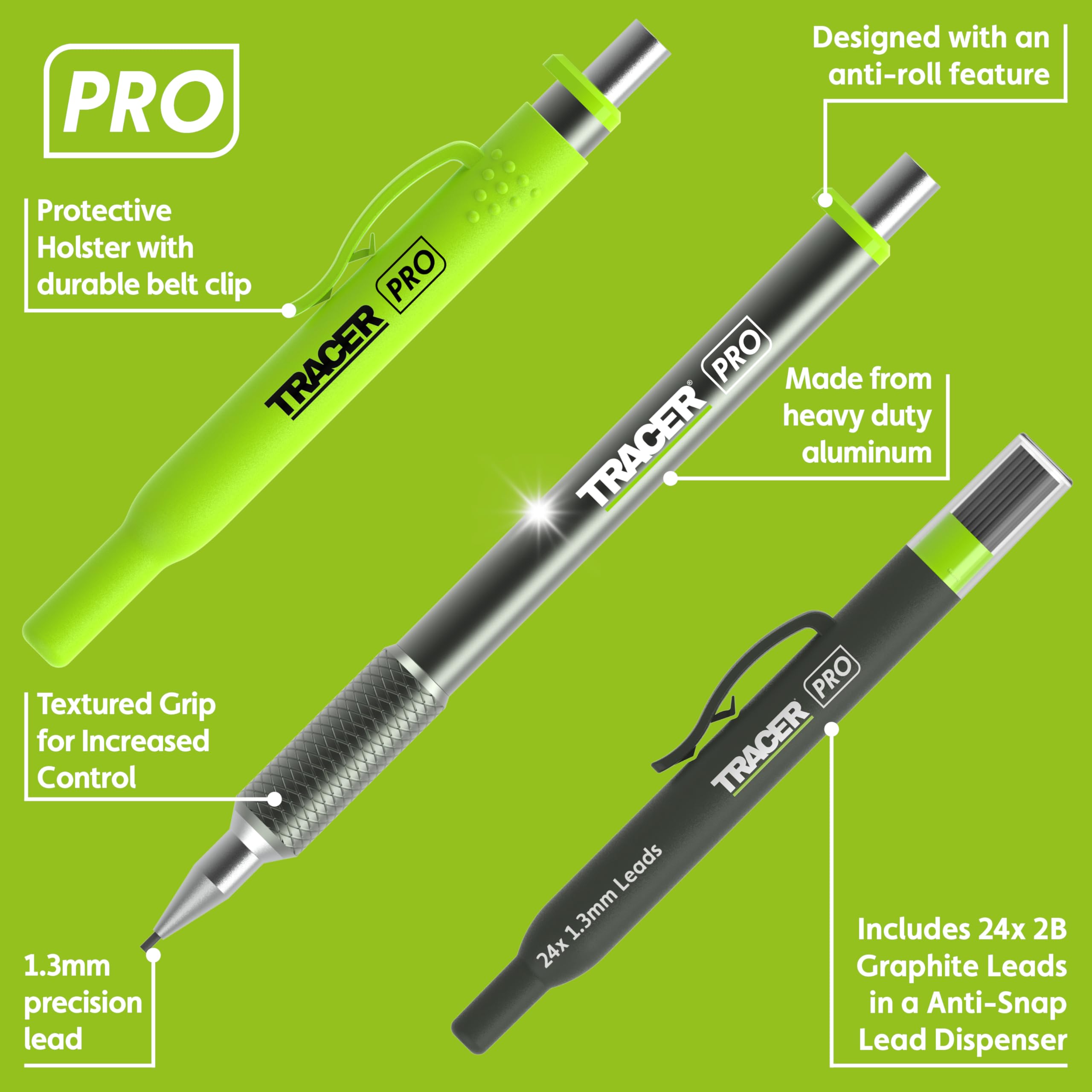 Amazon.co.jp: Tracer Proシリーズ 精密鉛筆 交換用1.3mm芯24本と