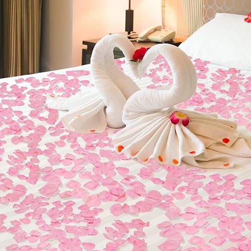 Miniatura 19 de Ouddy Decor 5000 pétalos de rosa artificiales para decoración de San Valentín, boda, evento nocturno romántico, aniversario, ducha, compromiso
