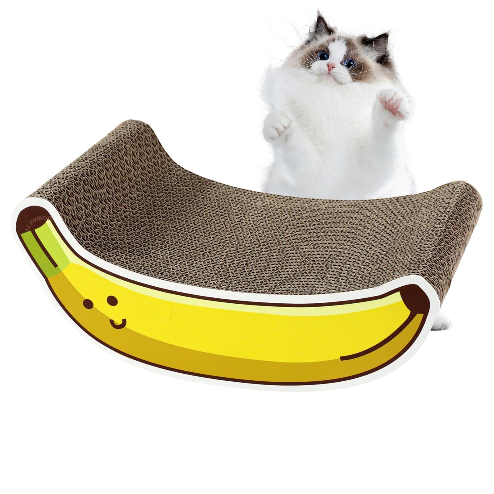 Griffoir pour chaton en carton et griffoir multifonctionnel banane
