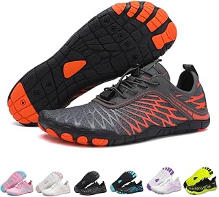 Hiking Barefoot Shoes for Women Men with Wide Toe Drawer, Healthy And Non-slip Breathable Barefoot Water Shoes Beach Pool Aqua Swimming Surfing Hiking Walking Shoes