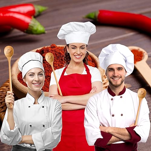 Miniatura 4 de Juego de 3 trofeos de Chili Cook Off, 1, 2º, 3º, cucharas de madera para cocinar, premios de 13 pulgadas, cucharas de cocina de mango largo para