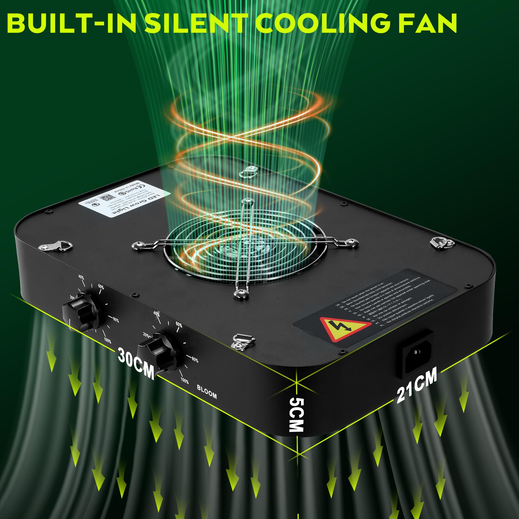 1200W LED Lampara de Cultivo, Doble Atenuación VEG BLOOM Modo Doble, Lámparas De Crecimiento, Grow Light Para Plantas De Interior para Tienda de Cultivo, Crecimiento Hidropónico(Tablero Quantum)