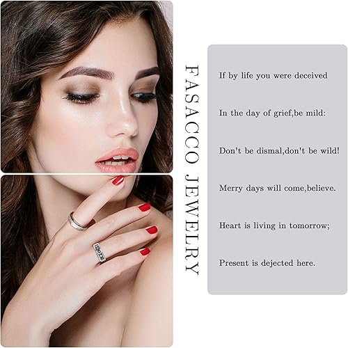 Miniatura 6 de FASACCO Anillo giratorio para la ansiedad, anillo giratorio para la ansiedad