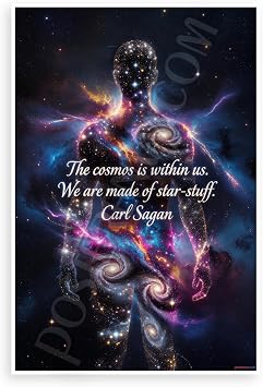 Carl Sagan "The Cosmos Is Within Us We Are Made of Star-Stuff" Inspirational 12x18 US Made Poster