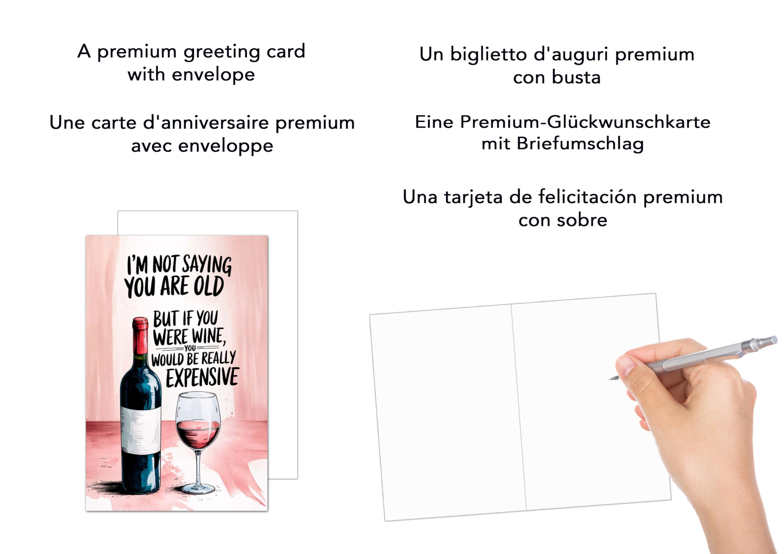 Edition Seidel Biglietto di auguri di compleanno con busta, biglietto di auguri con scritta in lingua tedesca Billet Happy Birthday (G3398 SW023