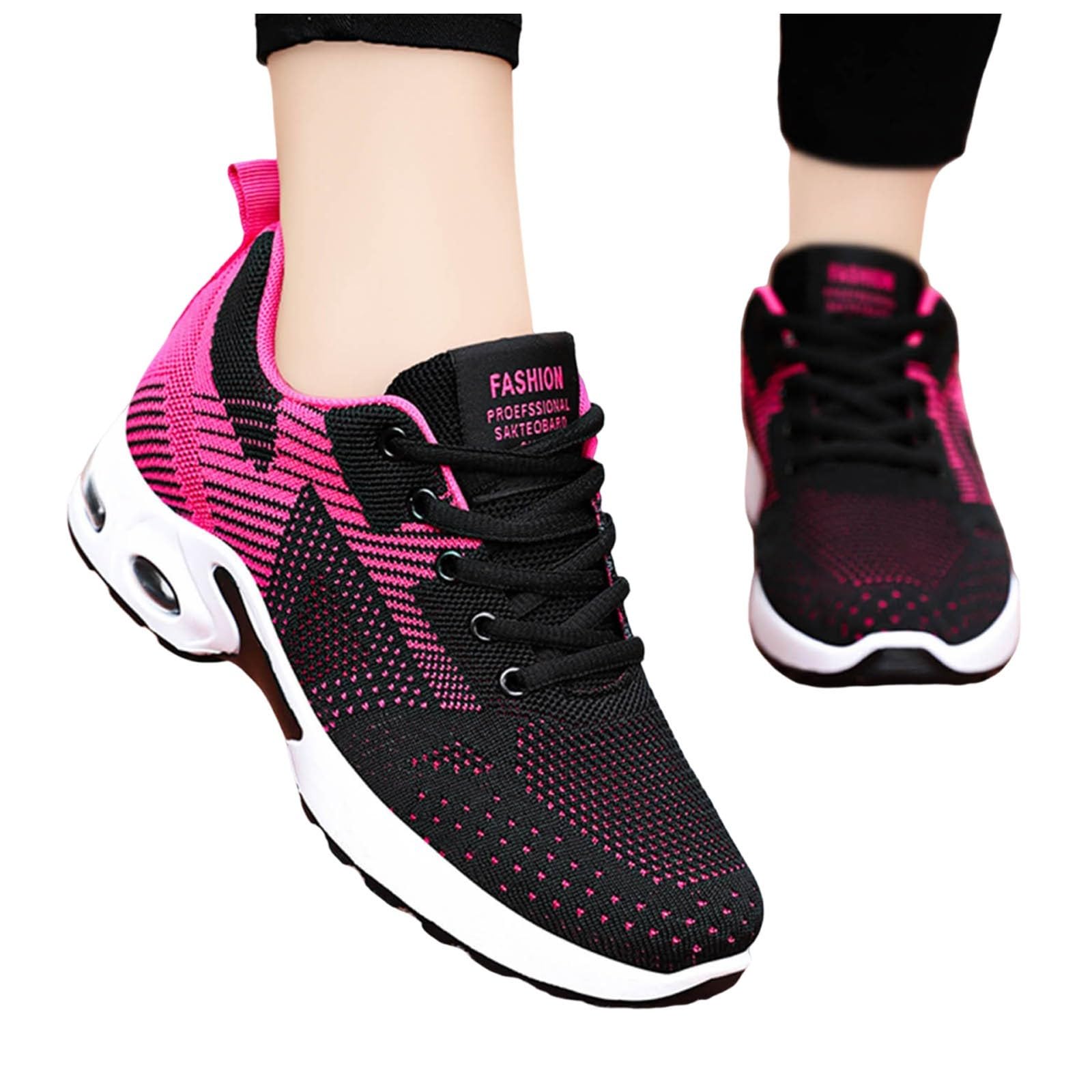 Baskets orthopédiques pour Femmes, Chaussures de Marche avec Soutien de la voûte Plantaire, Chaussures décontractées en Respirante avec Coussin d'air