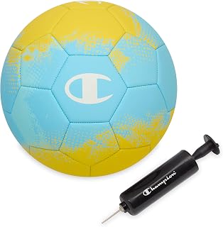 Champion Prodigy Soccer Ball with Pump | 32-Panel Matte Finish | Butyl Bladder | Indoor & Outdoor | Youth & Adult Training | 6" Pump Included