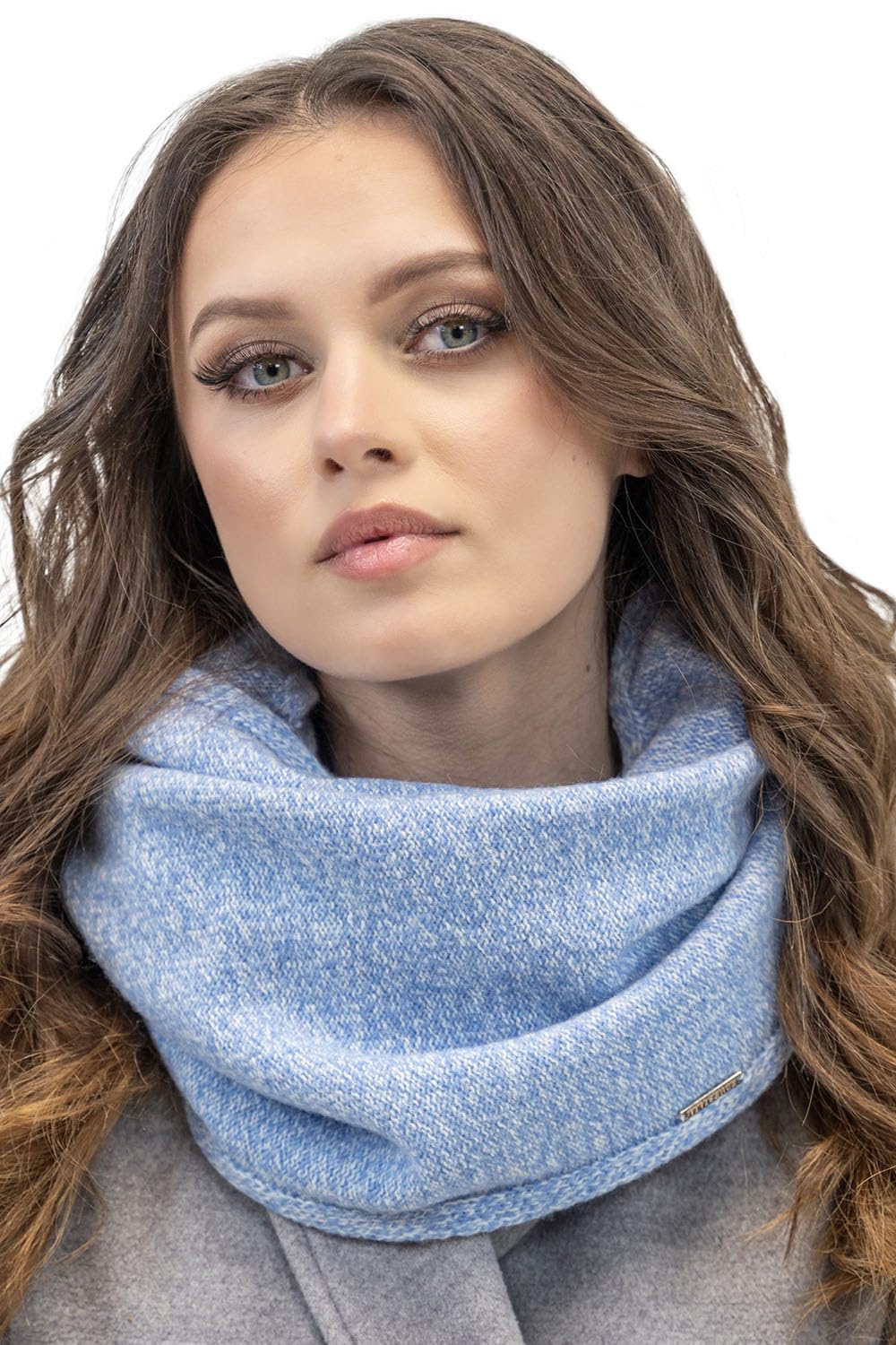Vivisence Bufanda Redonda Para Mujeres Clásica Con Diseño Melange Hecha De Cálido Hilo De Lana Con Pliegue Doble Y Detalles Elegantes Ideal Para Protegerse Del Frío En Invierno
