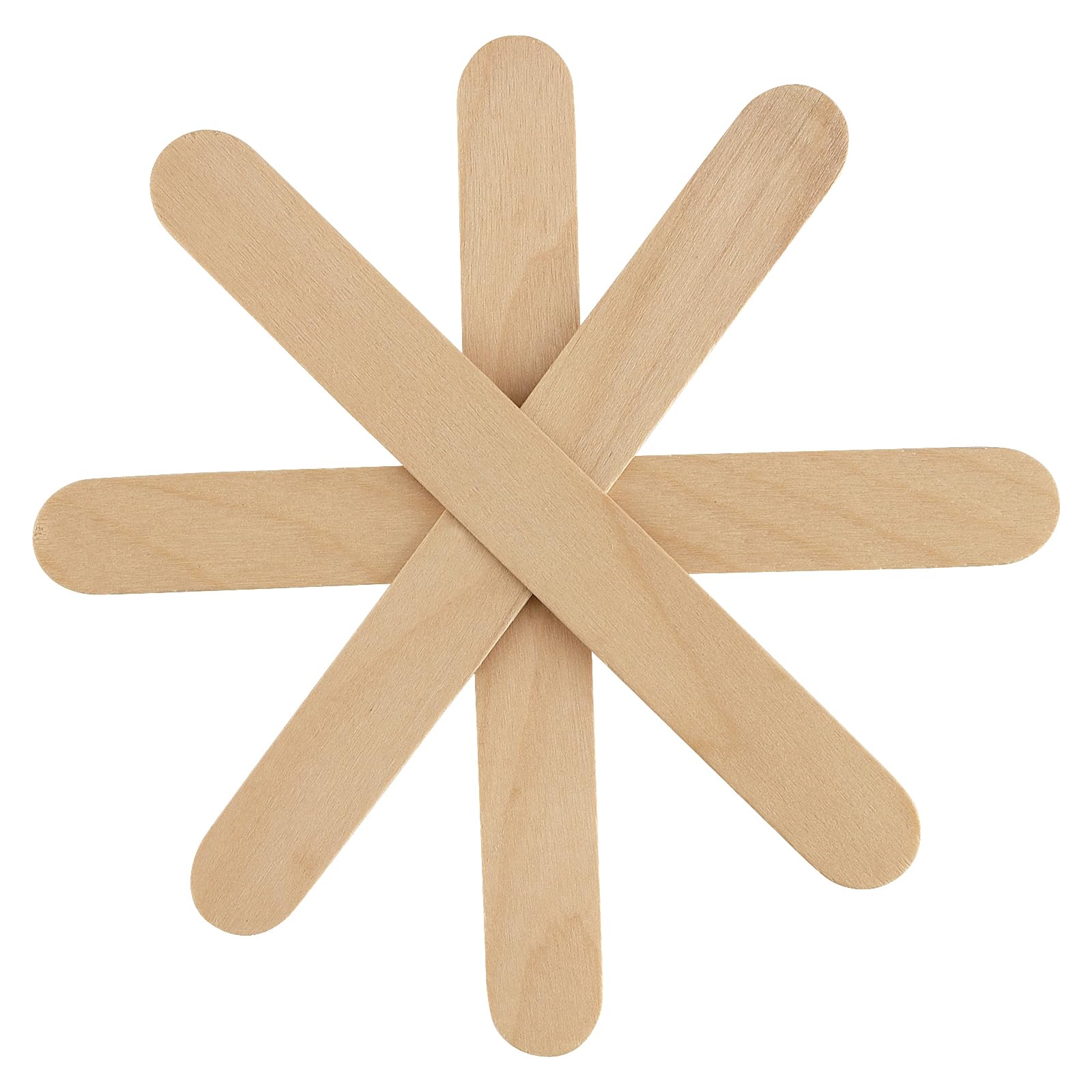 KEILEOHO 1200PCS 6 Inch Lolly Sticks, 15cm Wooden Popsicle Sticks - Image 4