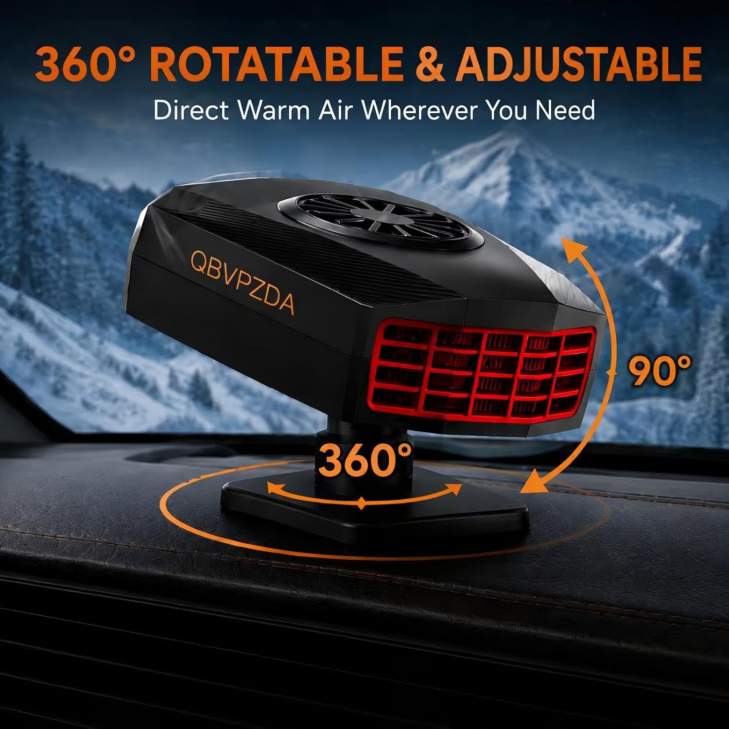 200w Car Heater Defroster 12v Portable Heaters for Car Vehicle image 3