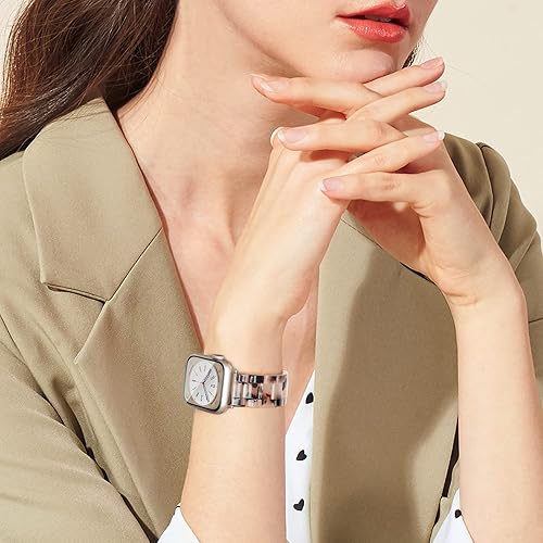 Miniatura 9 de Vamyzji Compatible con Apple Watch Band de 1.614in, 1.575in, 1.496in o 1.772in, 1.732in, 1.654in, resistente al agua ligera y fácil ajustable de