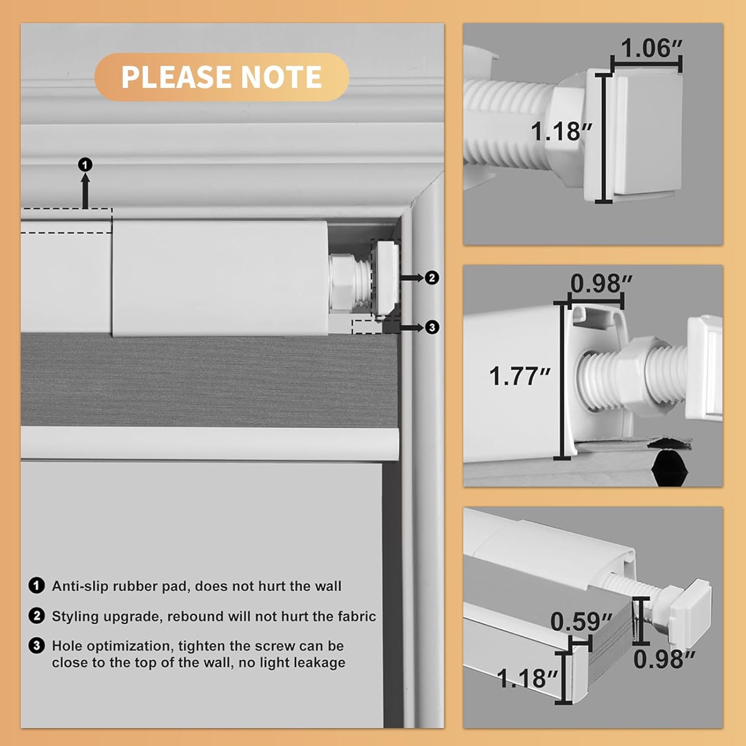 Customized Cellular Shades Cordless,Honeycomb Blinds for Indoor Windows, No Drill No Tools Thermal Insulated Window Shades Noise Reduction,Blackout White,27.5" W x 48" H