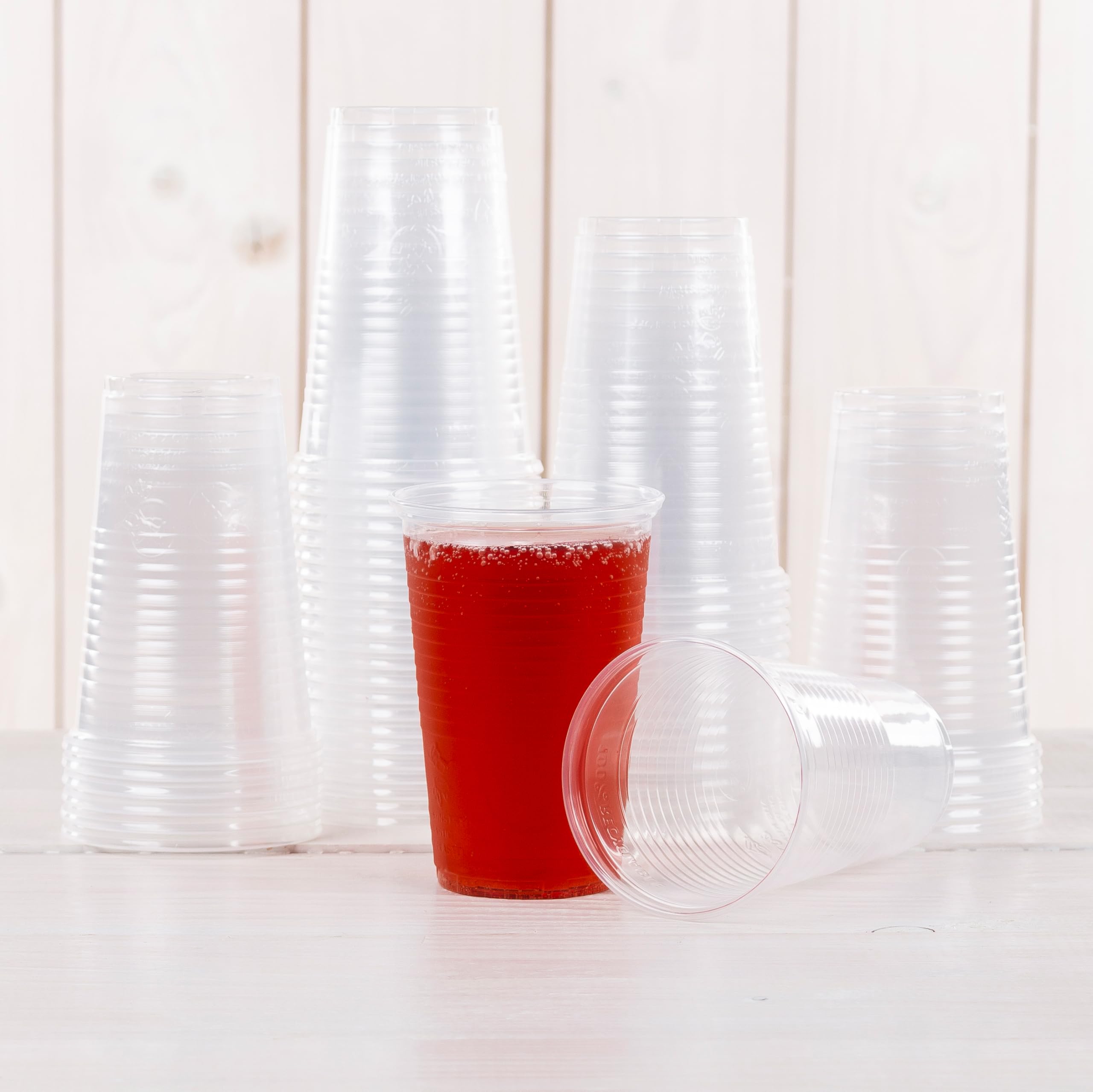 HEKU 50 vasos desechables transparentes de 0,2 l, de polipropileno, ideales para fiestas y eventos
