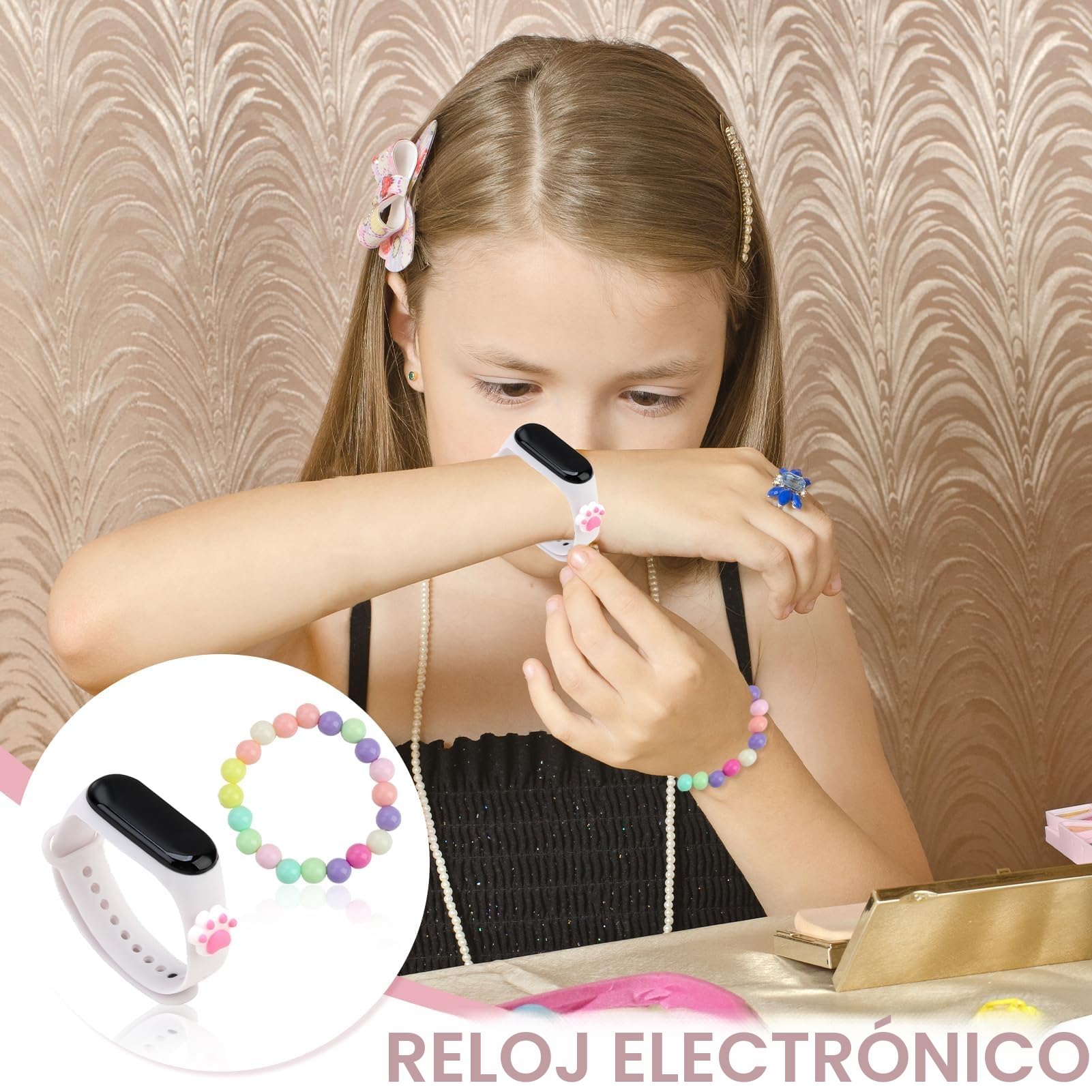Reloj digital deportivo infantil con correa de silicona impermeable para niños 6-15 años