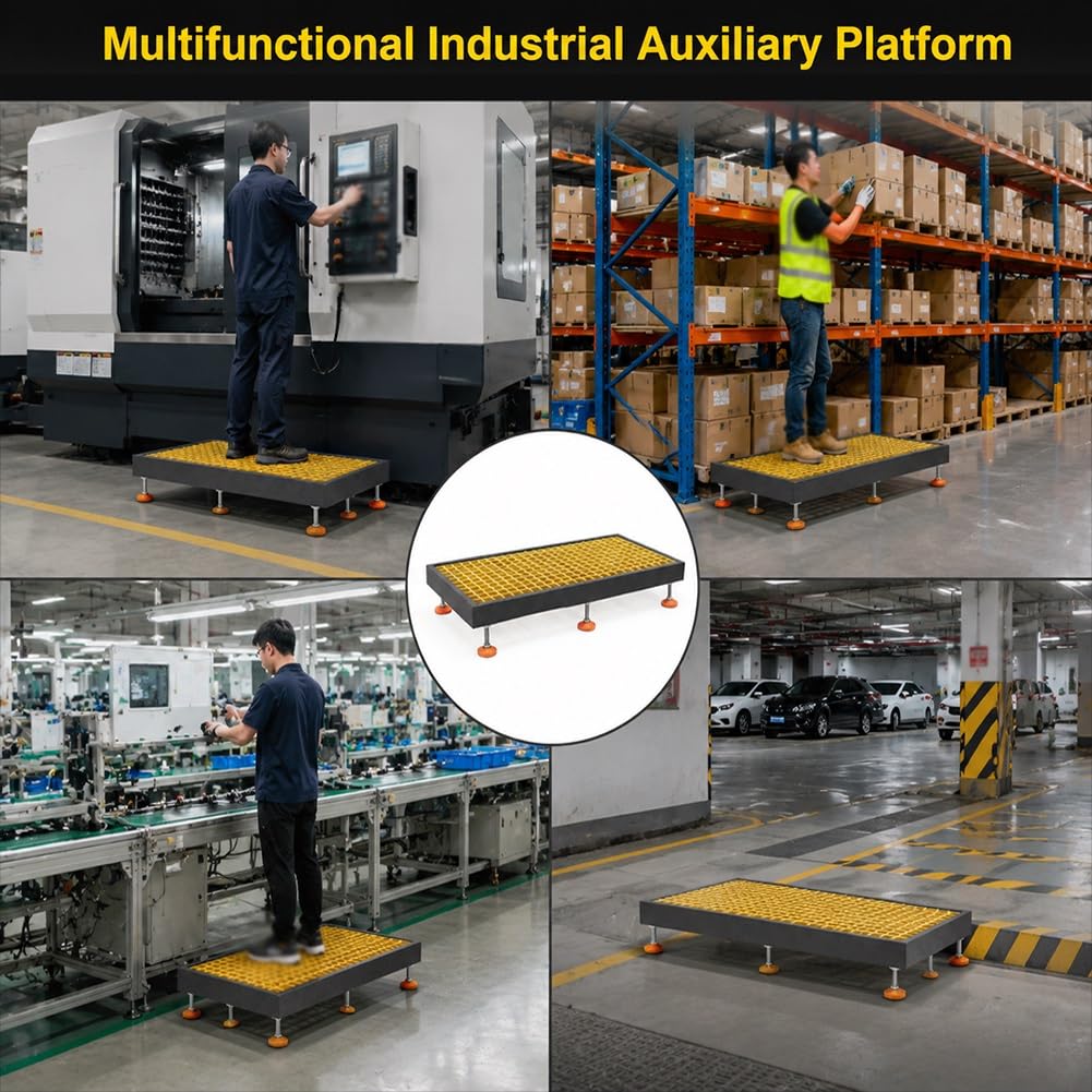 Plataforma De Trabajo Industrial | Plataforma Escalonada De Alta Resistencia Para Máquinas CNC, Capacidad De Carga De 2400 Kg(100x50x13cm/1pc)