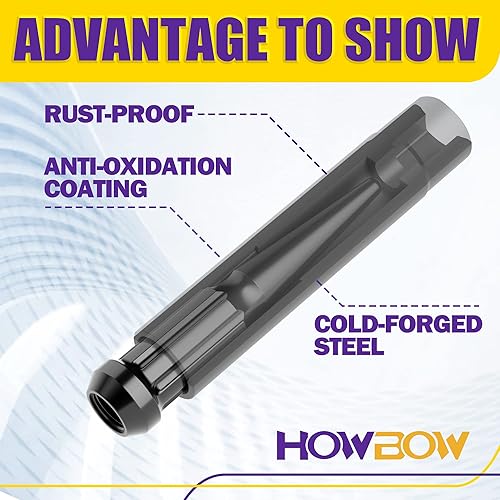 Miniatura 4 de Llave de enchufe de tuercas con 7 ranuras, 7 llaves de tuerca de llanta Piont con púas, sintonizador sólido de 4.9 pulgadas de alto, herramienta de