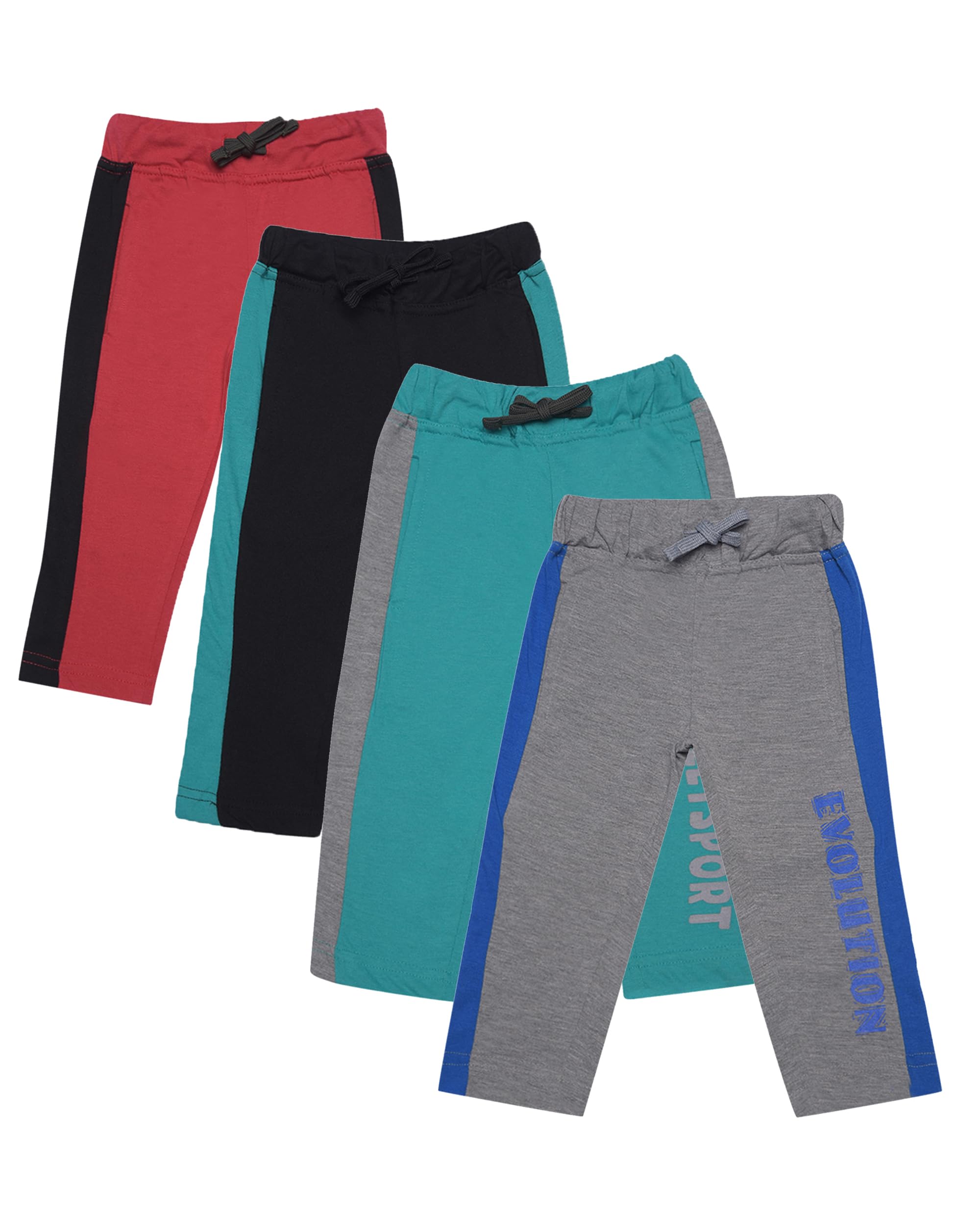 Dollar Champion Kids Cotton Regular Fit Assorted Pack of 4 Capri for Boys-picture-11